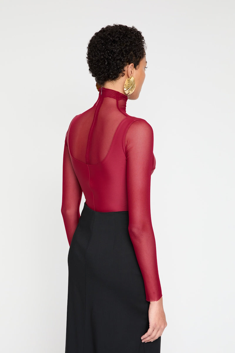 ATU Body Couture body bordeaux corset manches longues