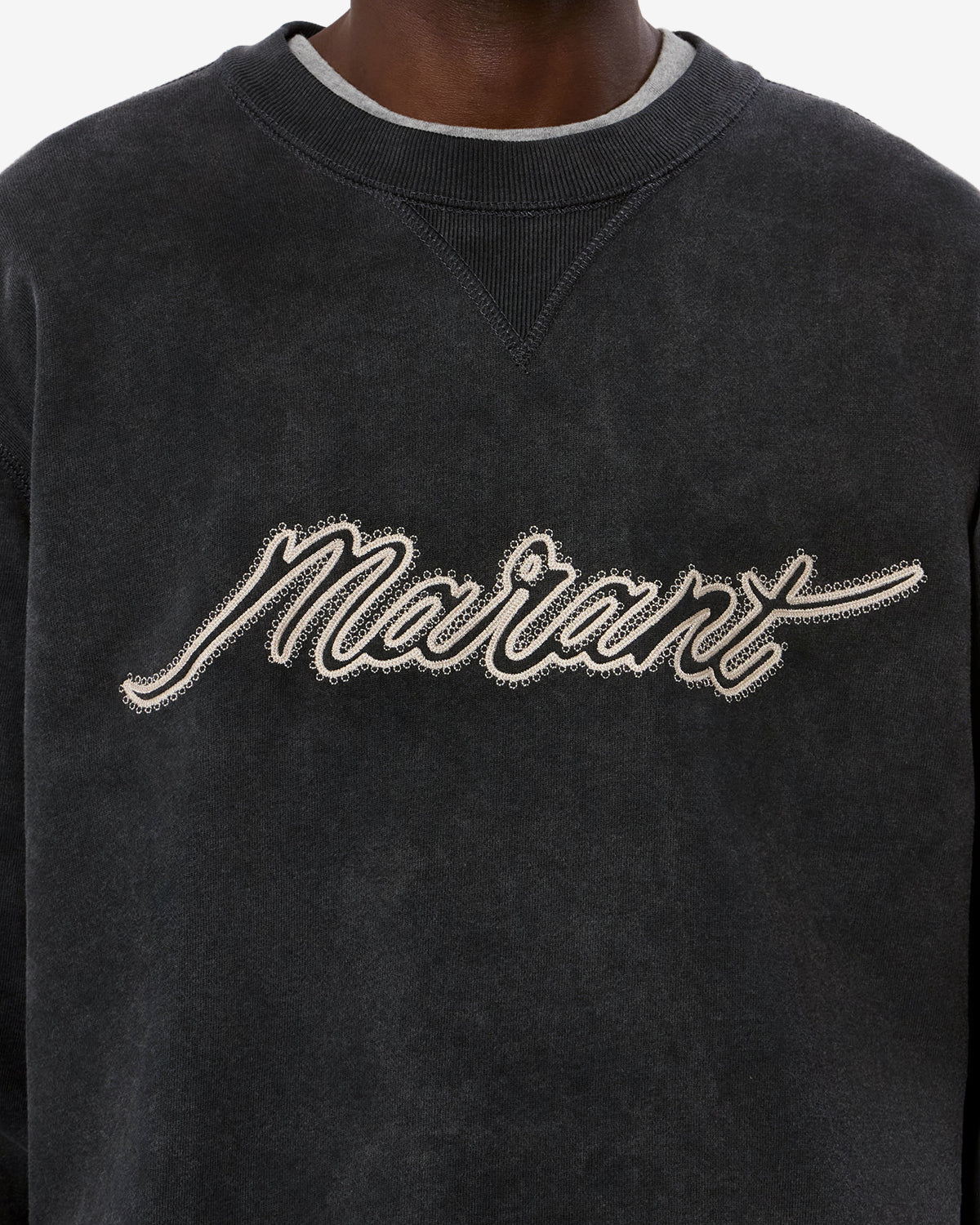 Isabel Marant Mahony sweatshirt noir délavé coton