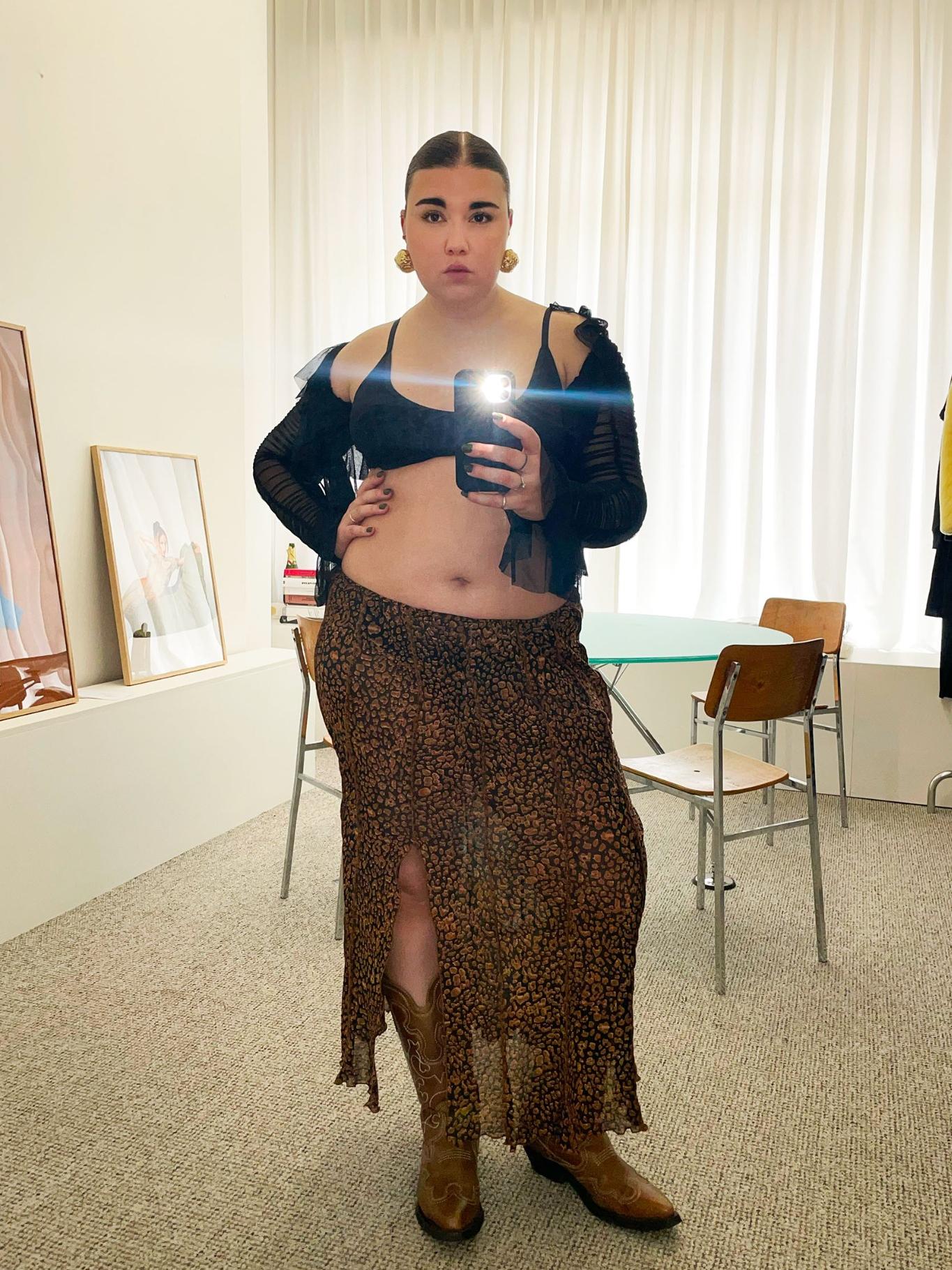 Ester Manas Feline Skirt jupe longue imprimée