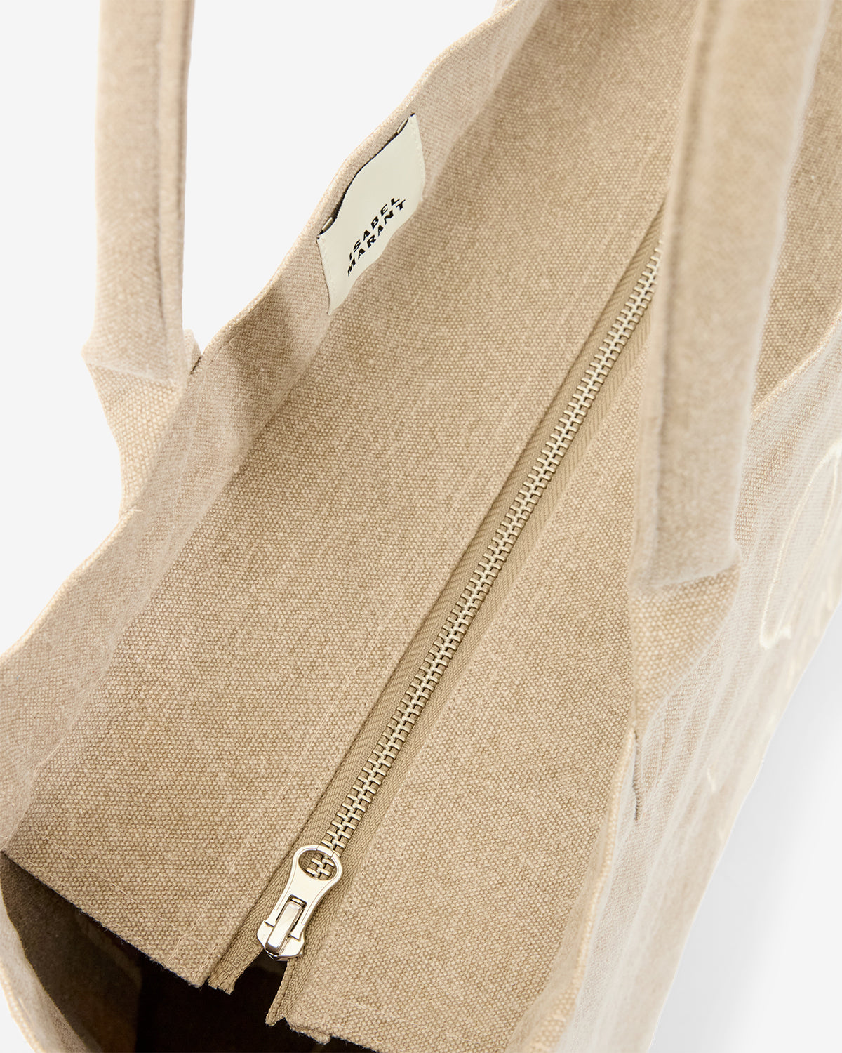 Isabel Marant Yenky Zipped cabas beige toile 34 cm