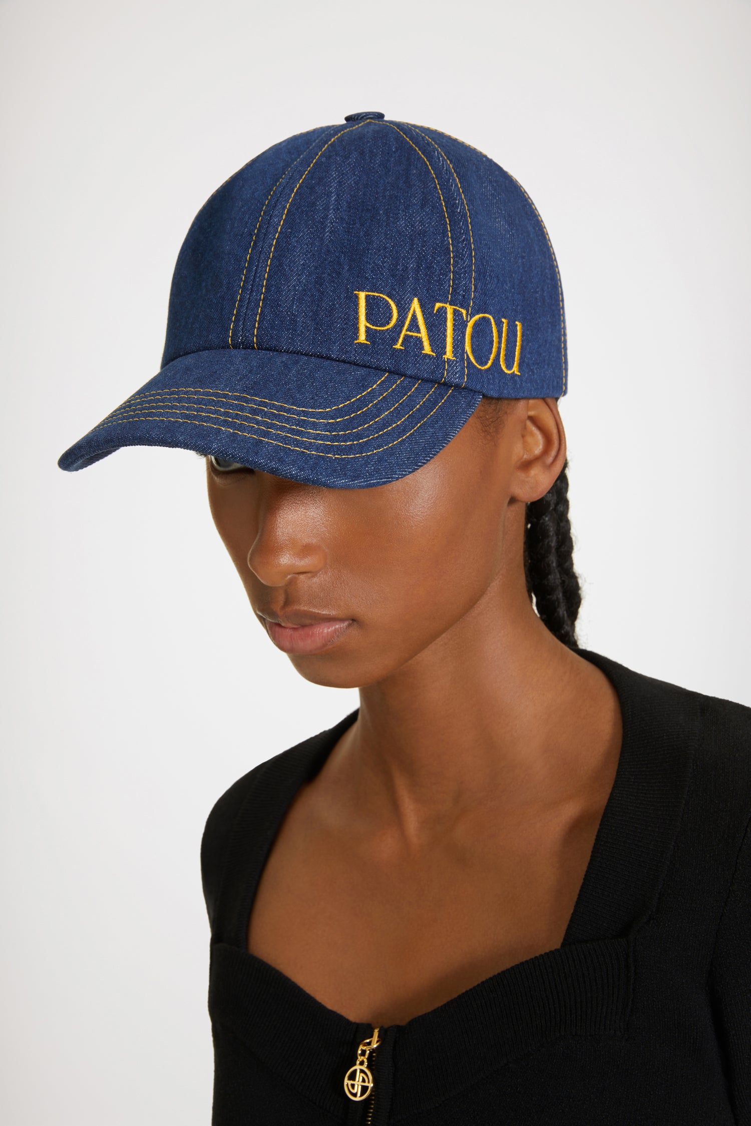 Patou Accessories AC0400008602D casquette denim Rodeo Blue