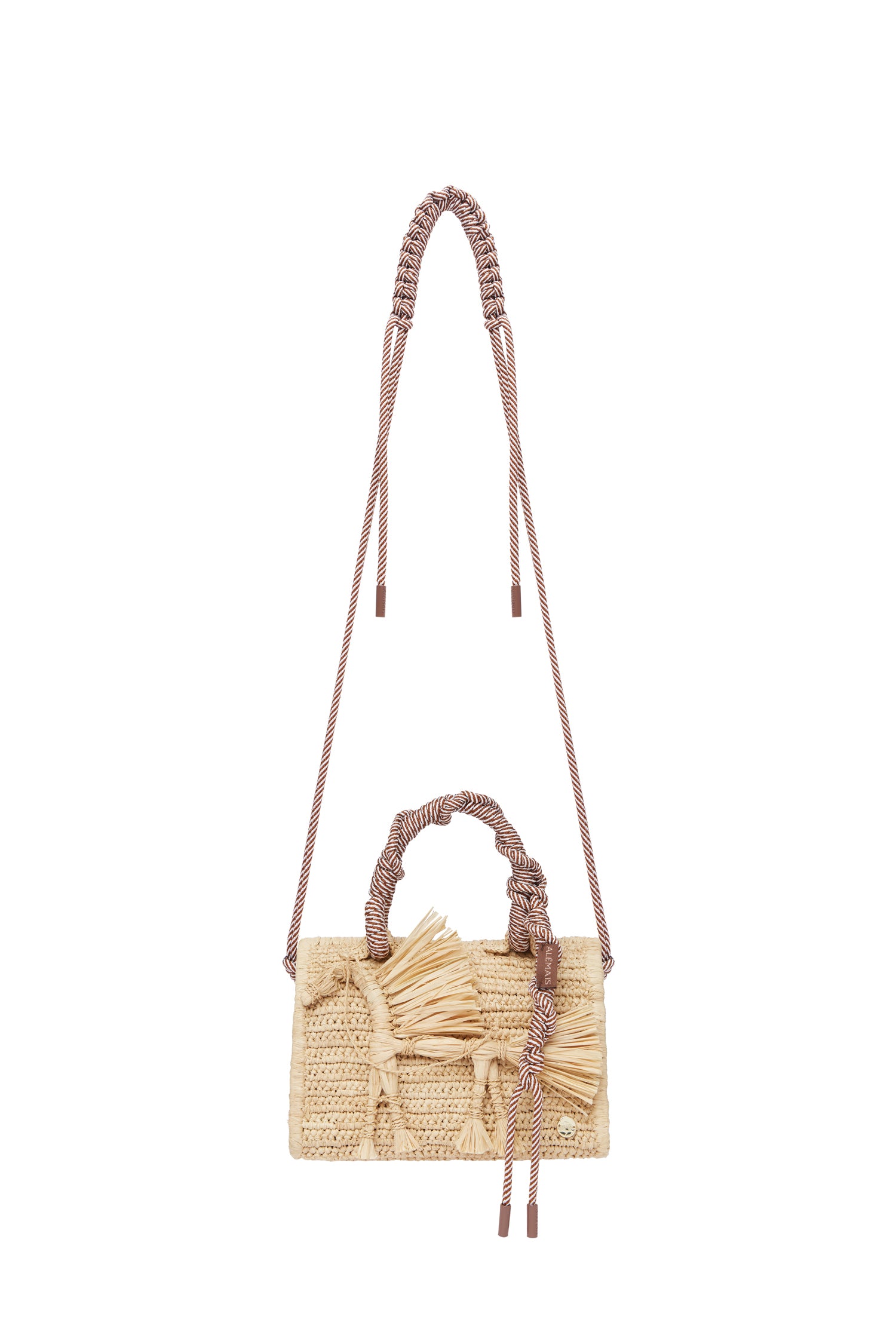 Alemais Ace Horse Raffia Box Bag sac raphia OS motif cheval