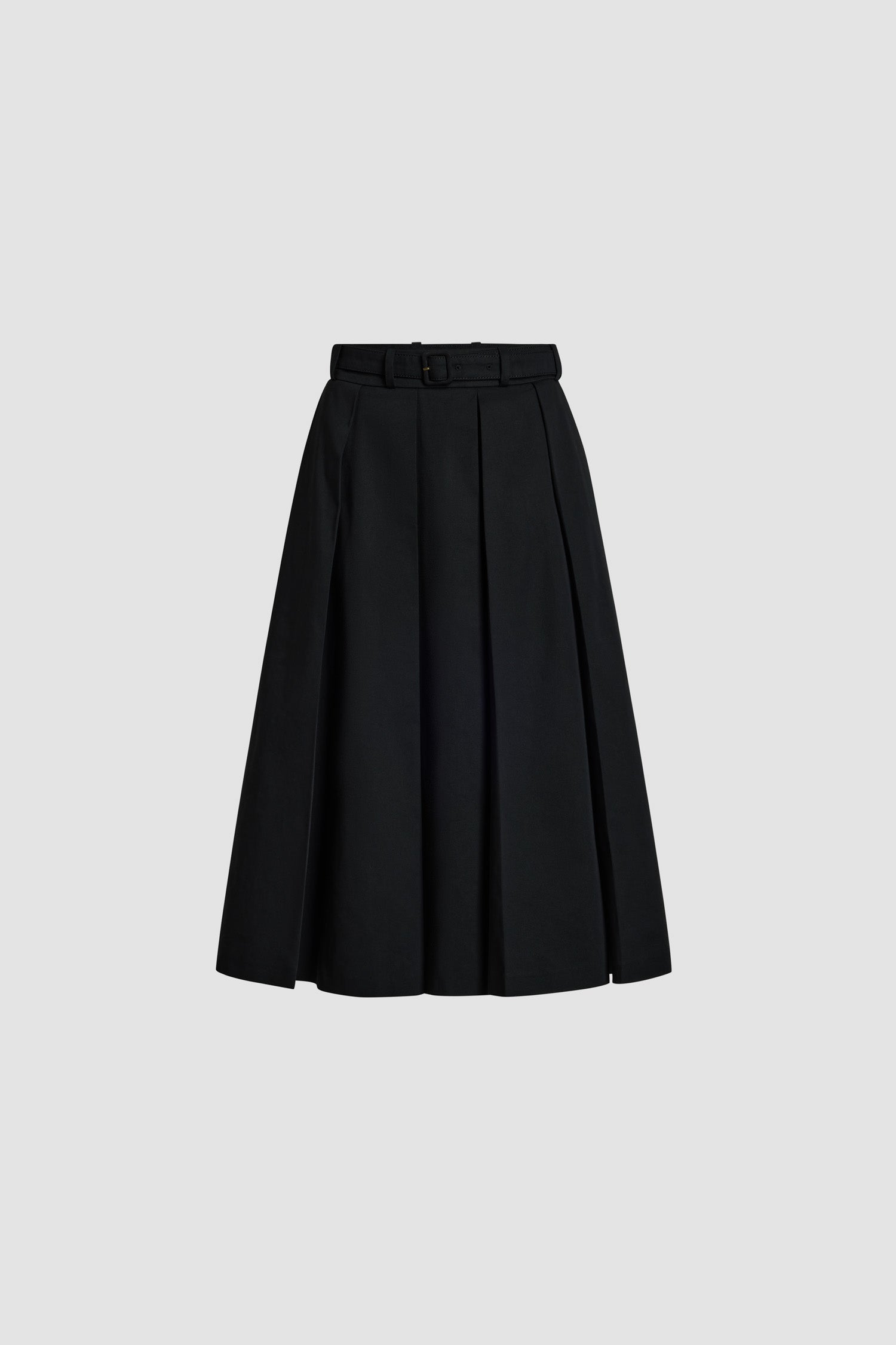 Patou SK070 jupe midi coton bio plissée noire 34-44