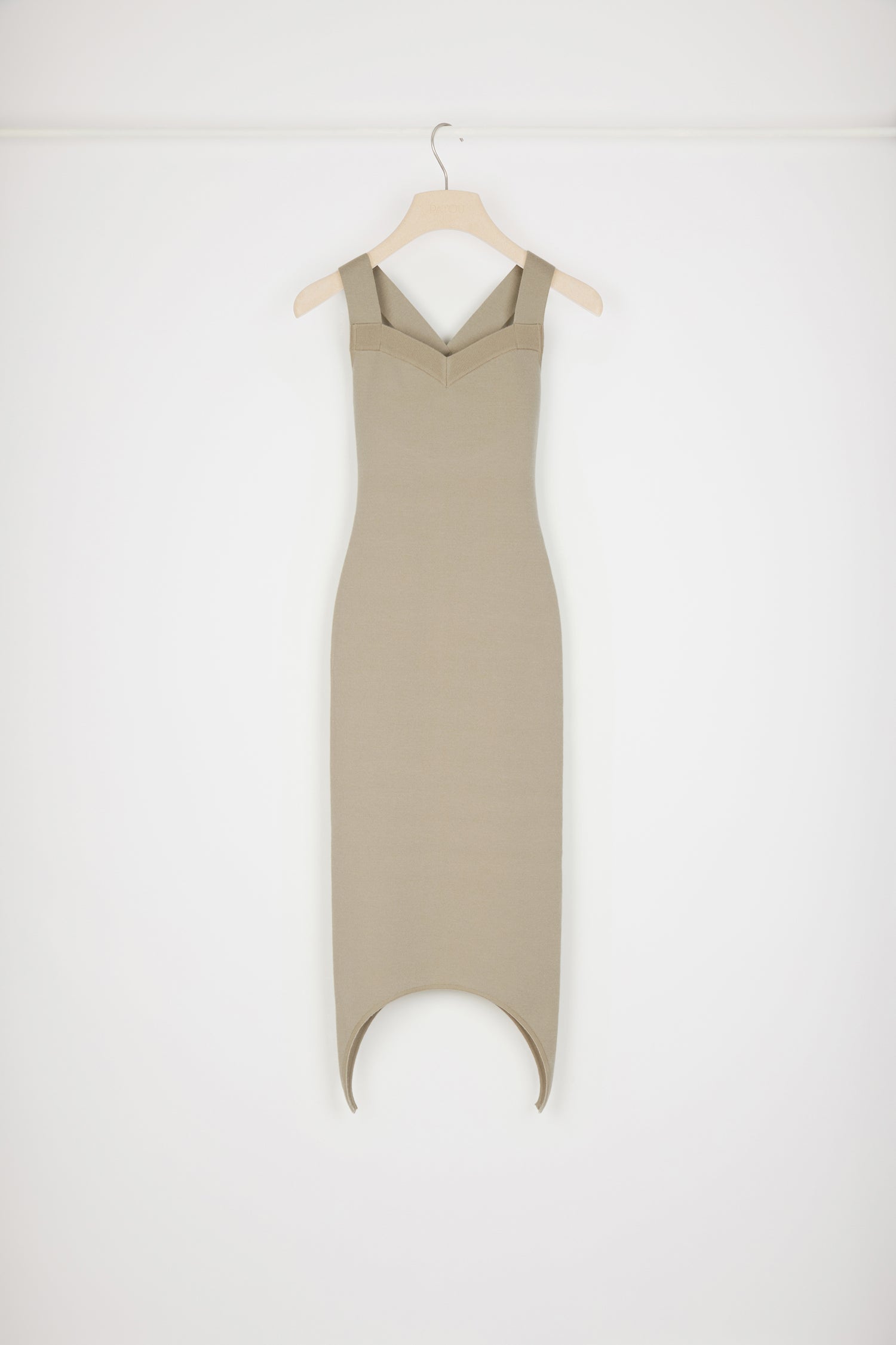 Patou Dresses KN1188060106P robe maille beige parchemin
