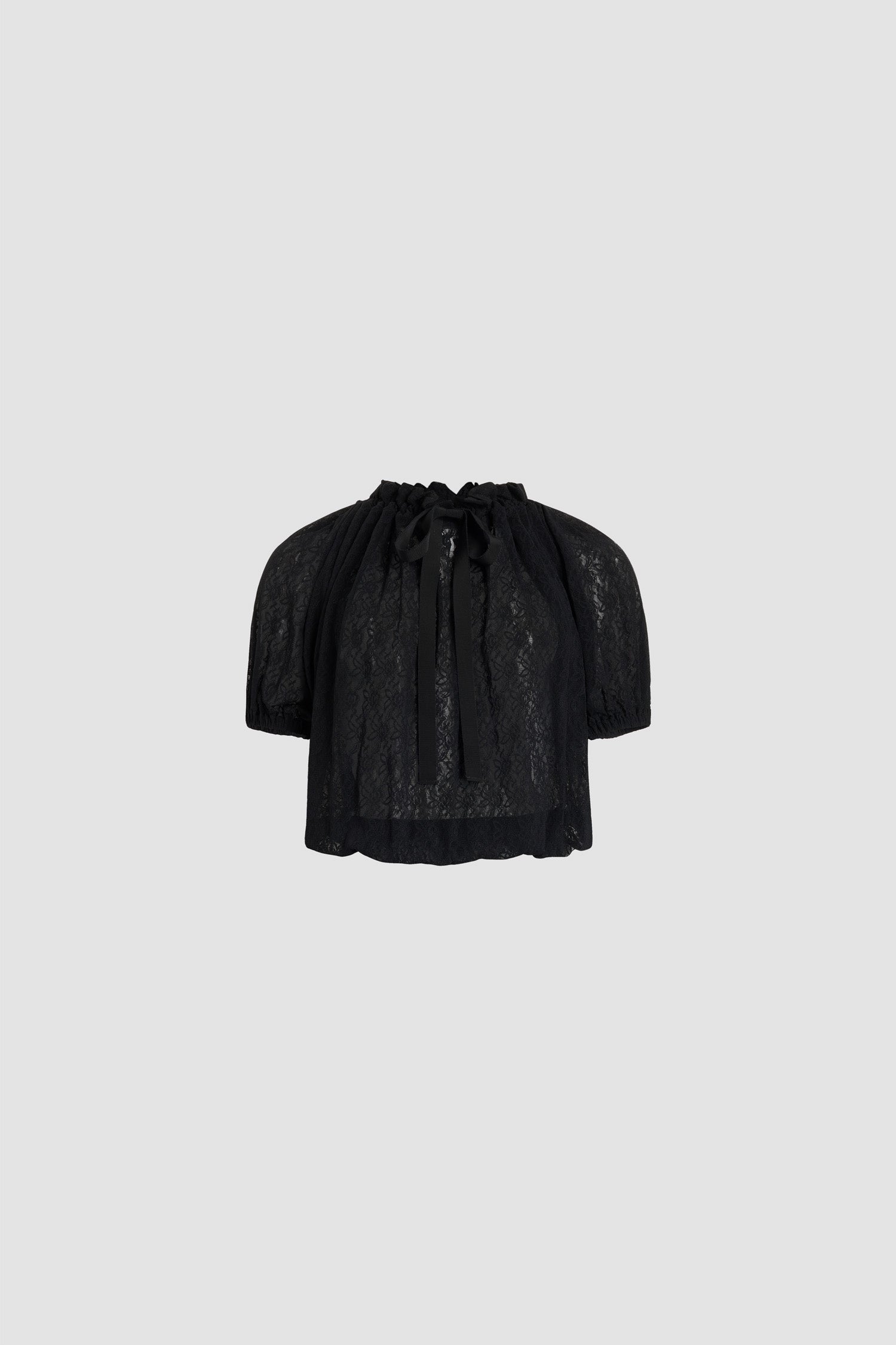 Patou Voluminous Top Dentelle Noir Polyamide