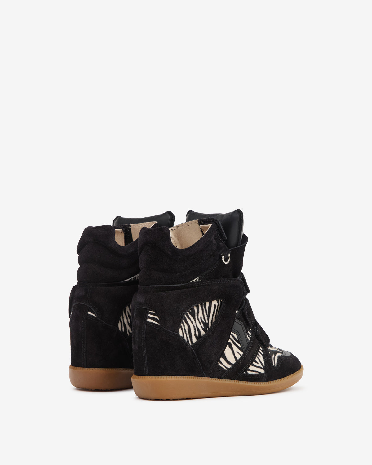Isabel Marant Bekett Ring baskets compensées noir zèbre