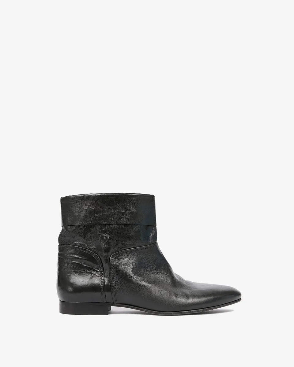 Isabel Marant Juoza boots cuir verni noir homme