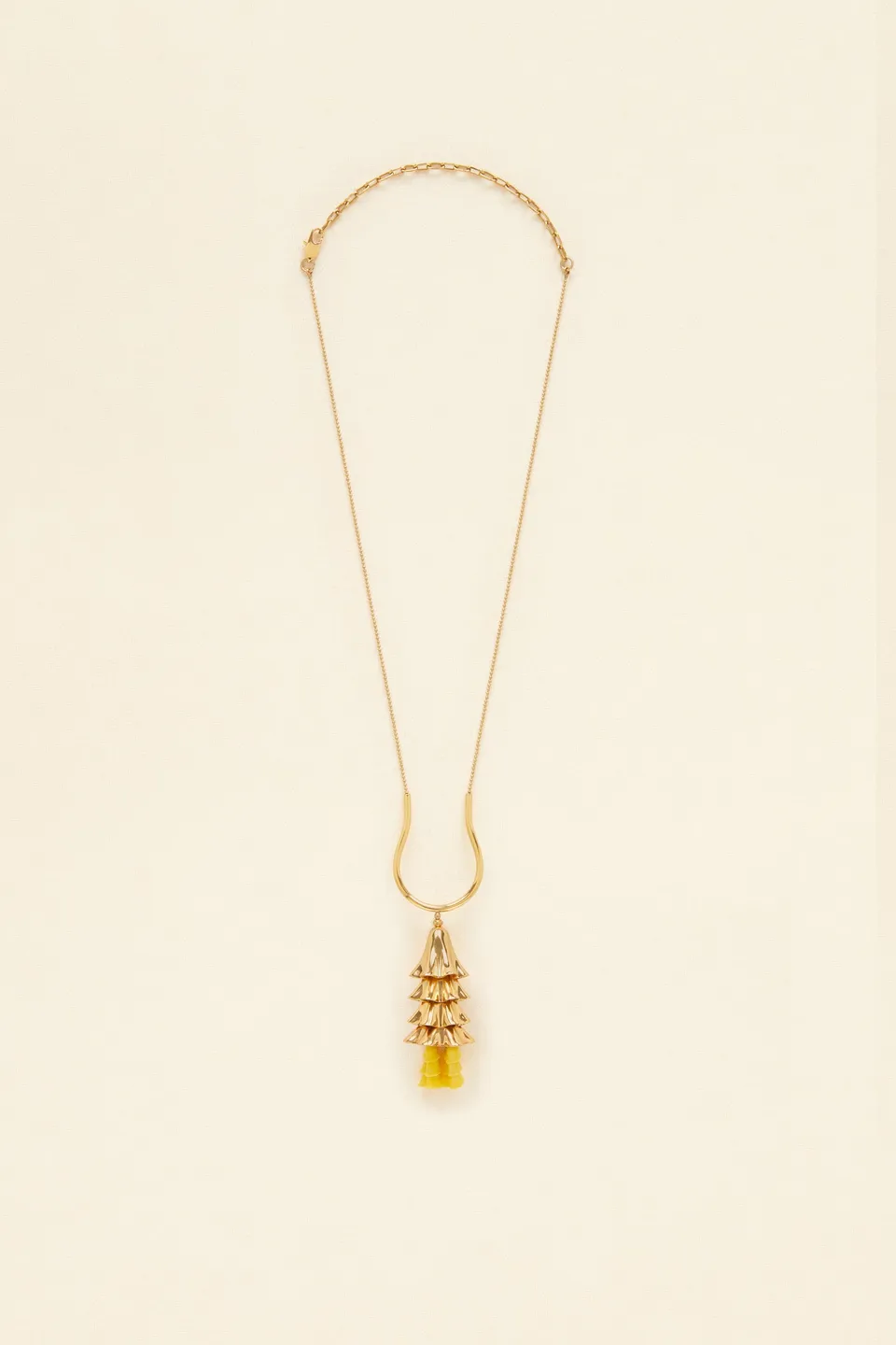 Patou A21JW0681000208C collier laiton doré Citrus perles