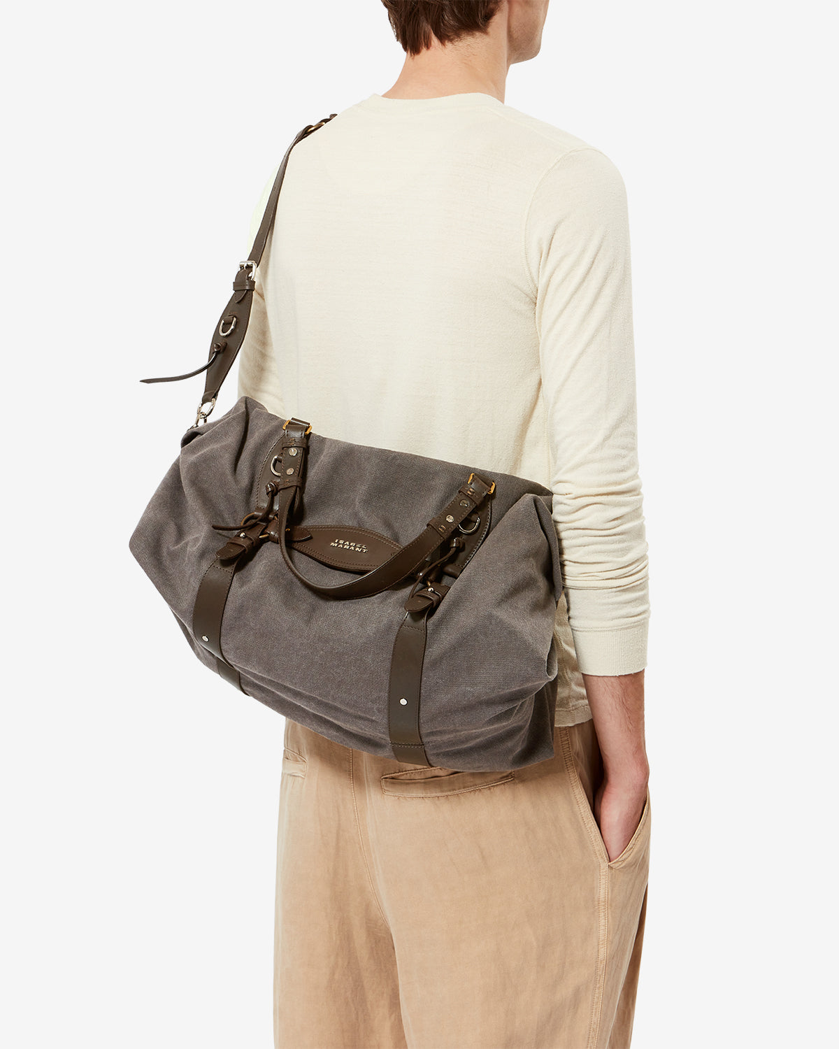 Isabel Marant Tilpa Weekender sac noir fumé toile cuir