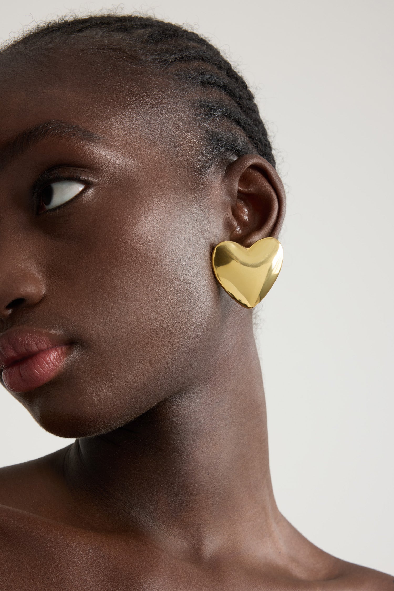 Patou Boucles d'oreilles cœur laiton doré Gold TU