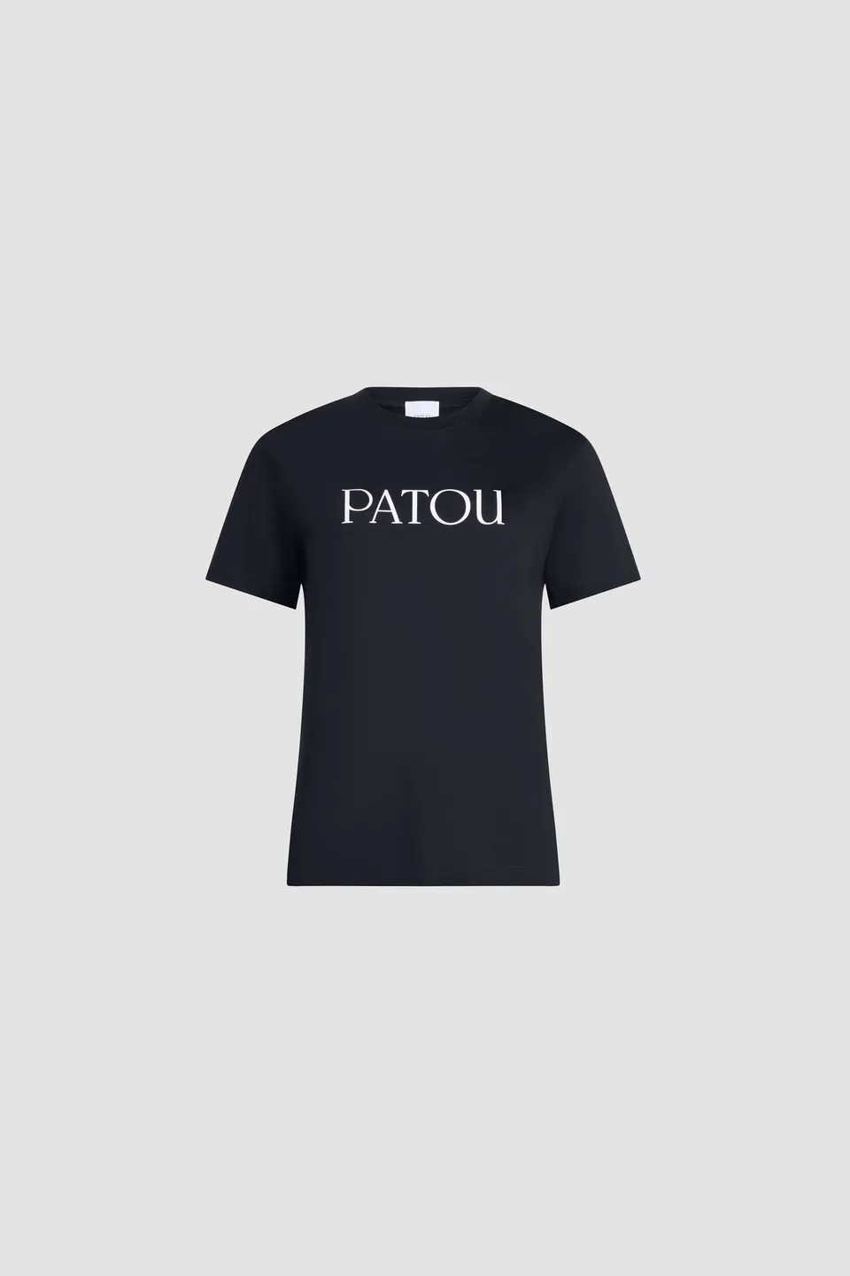 Patou t-shirt logo coton bio noir lettrage blanc