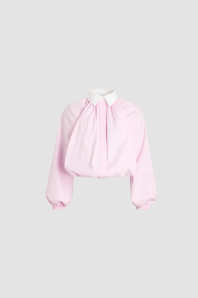 Patou BL050 blouse rose coton bio manches ballon