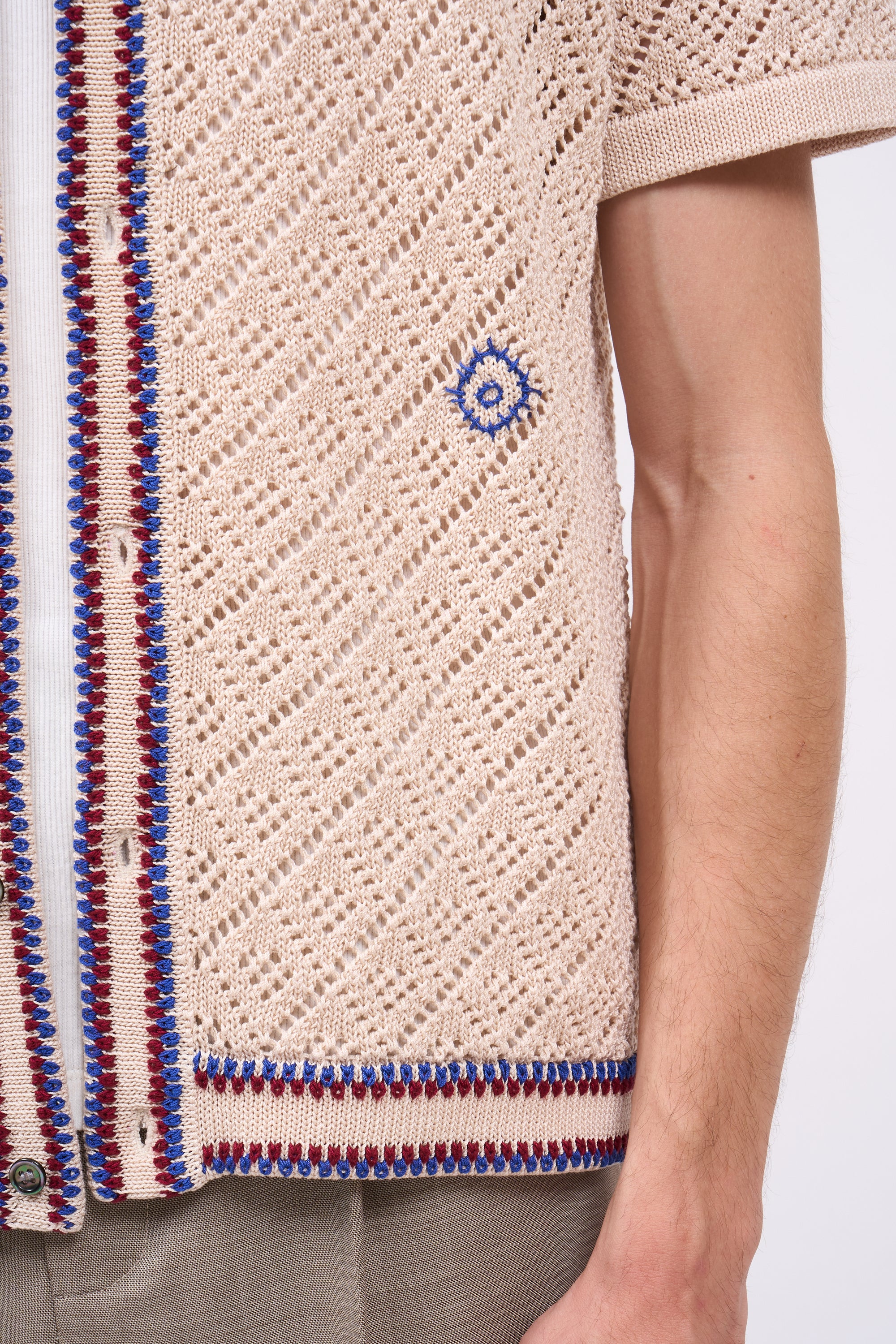 Paul & Joe Mailles Cardigan Amazonie beige crochet coton taille S