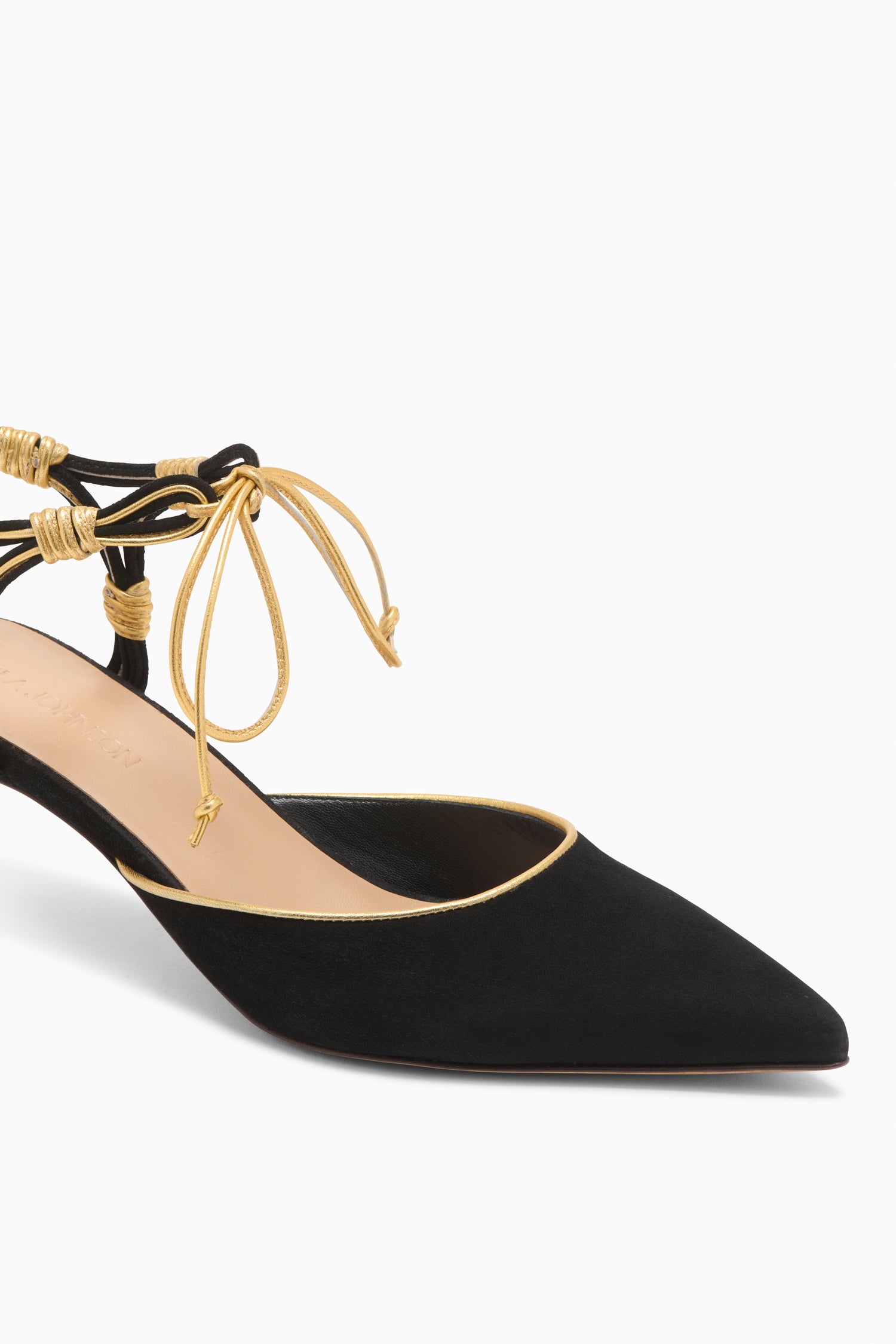 Ulla Johnson Aris escarpins Gold Noir talon 55mm