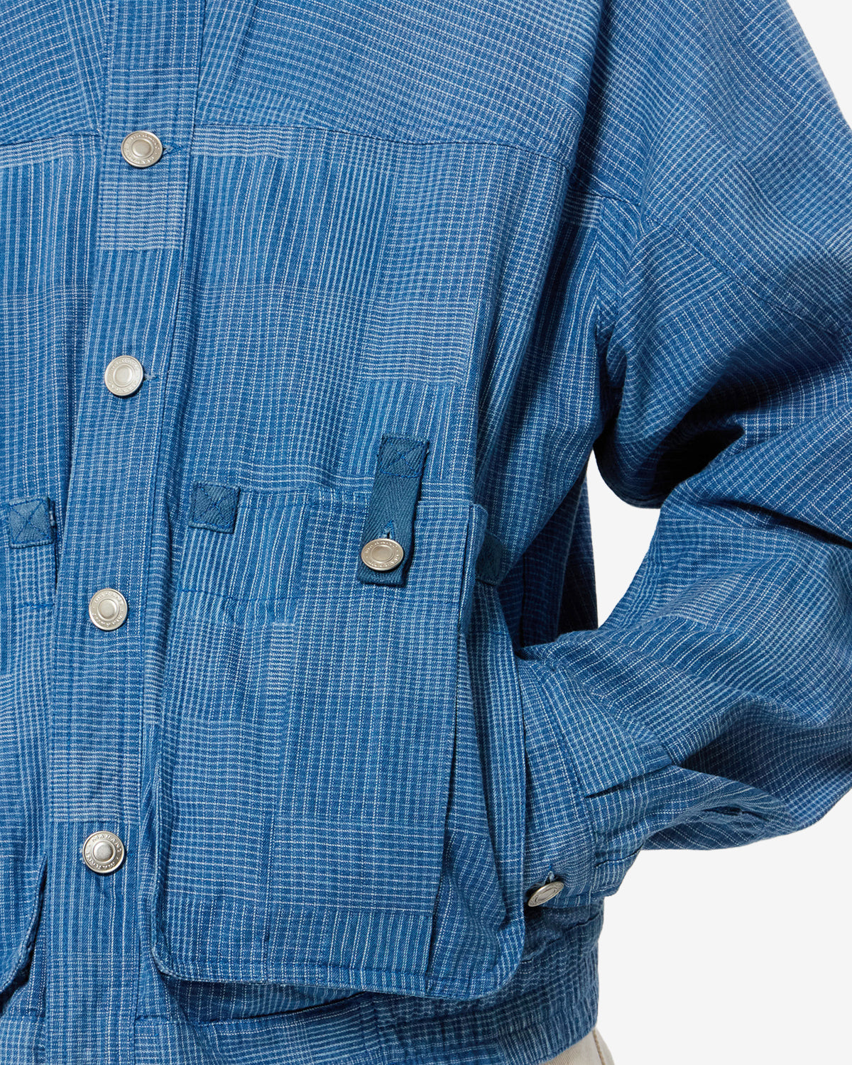 Isabel Marant Darlane VE0786HA-D3E05H veste bleu coton
