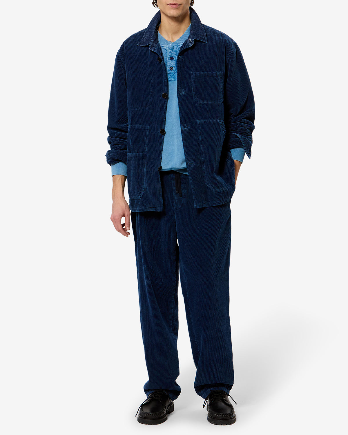 Isabel Marant Arzur VE0778HA veste velours bleu indigo