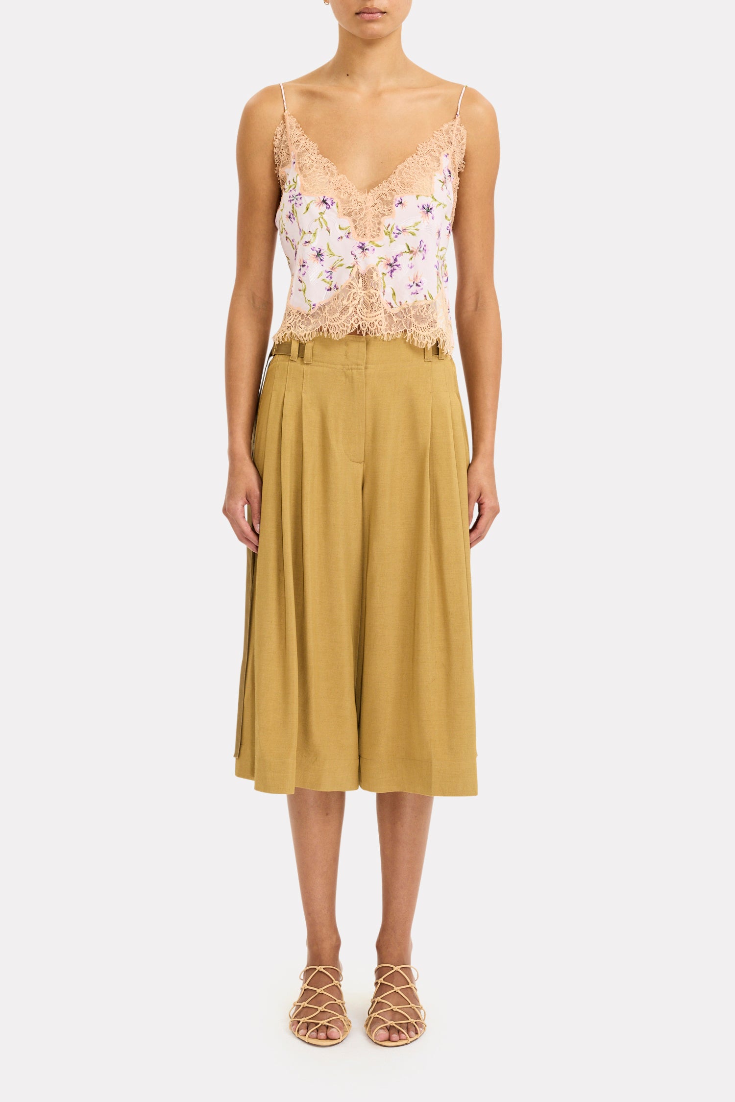 Ulla Johnson Tops Caraco Lunette Heliotrope crop soie