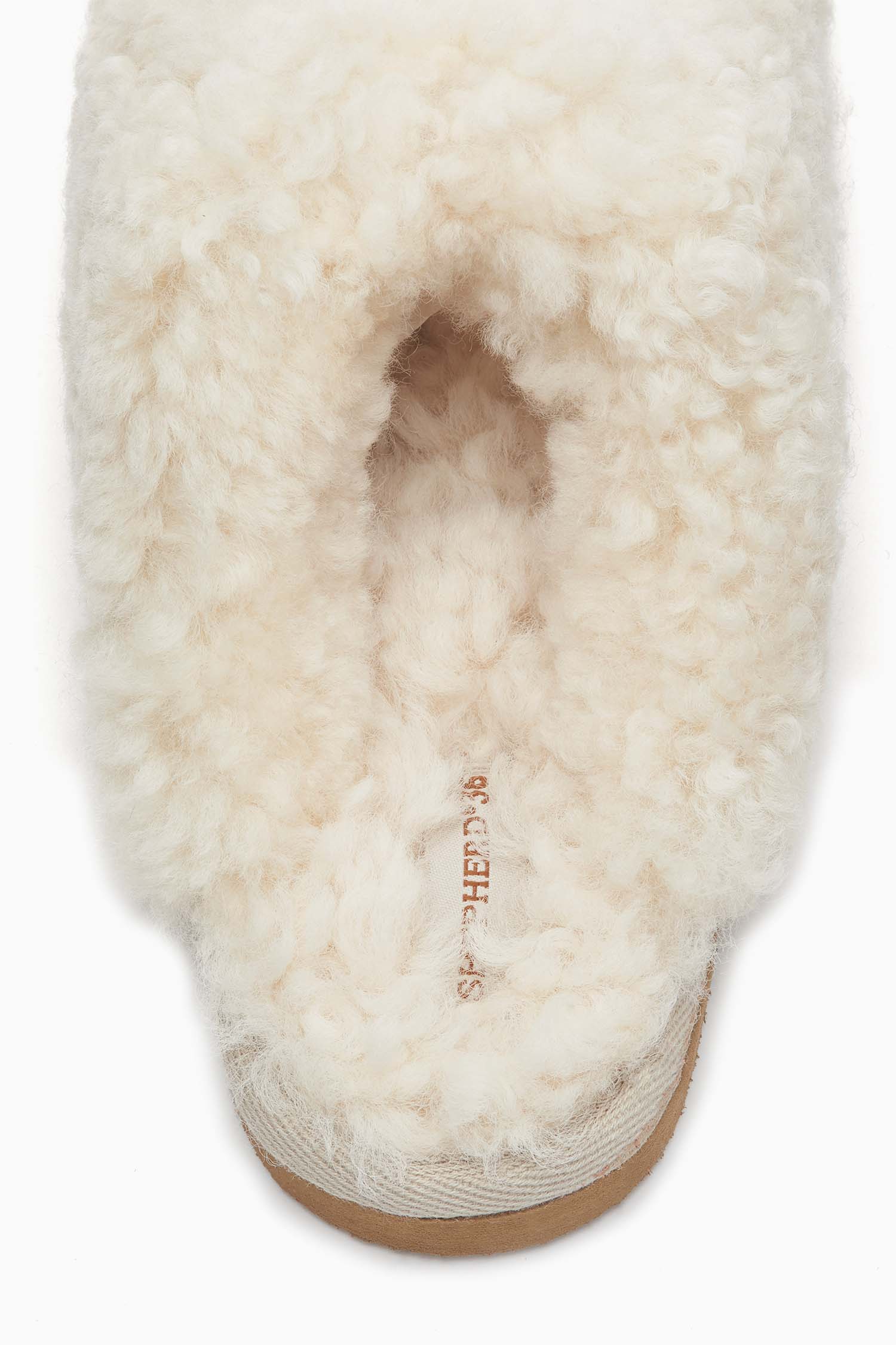 Ulla Johnson Jenny Slipper chaussons crème peau de mouton
