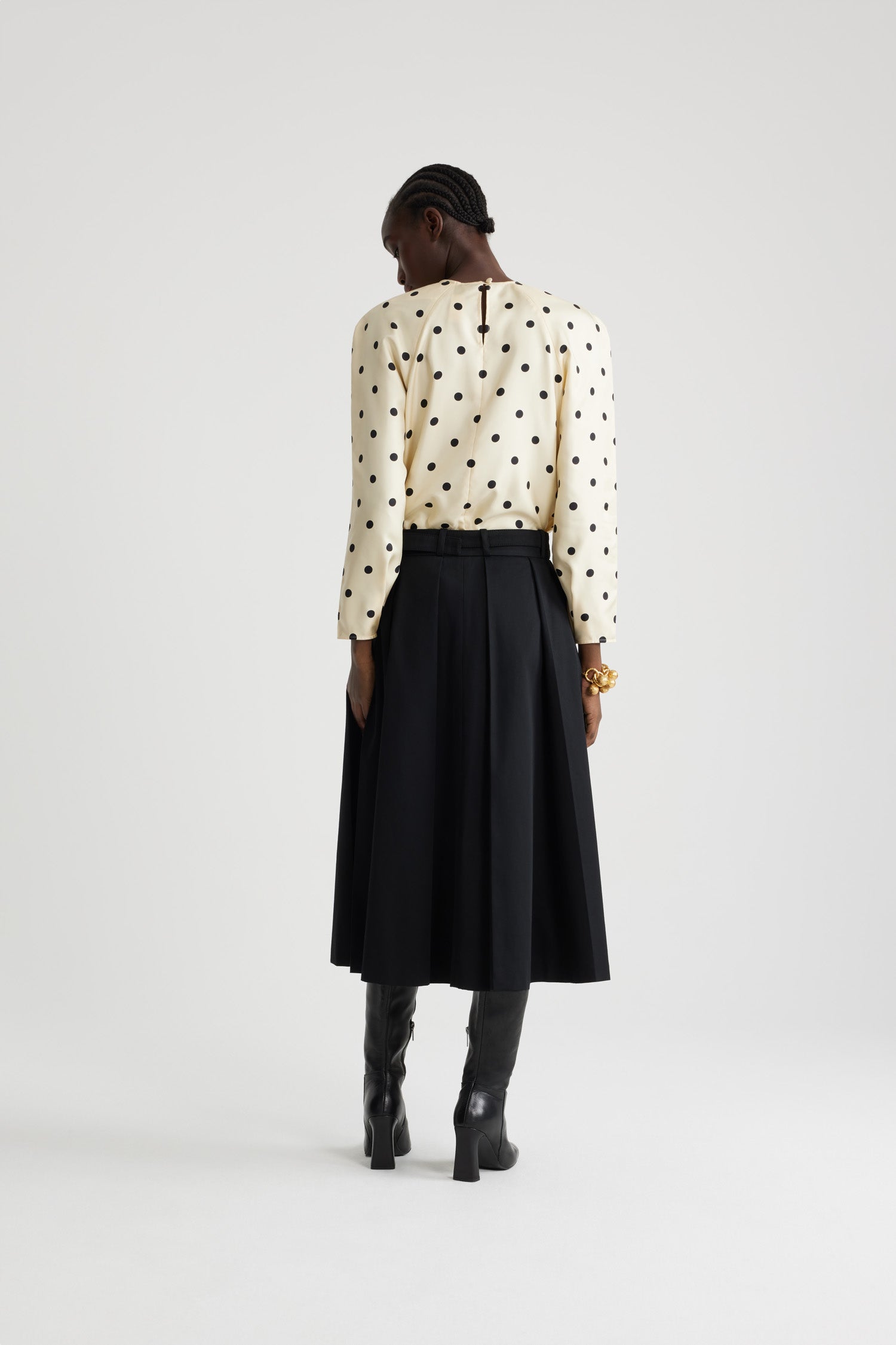 Patou TO04701915070 top Angora Dots soie bio pois