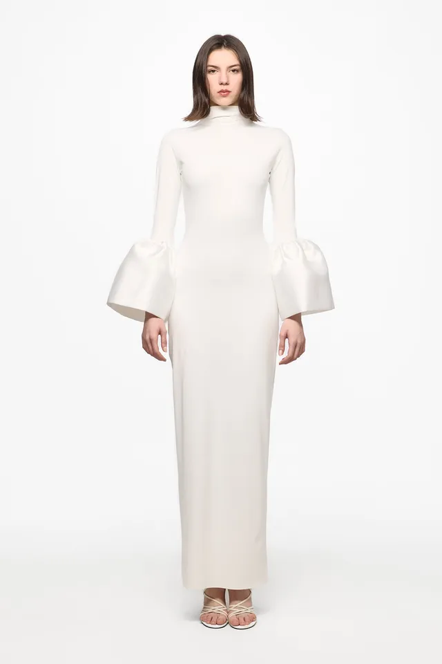 ATU Body Couture Midi robe midi blanche manches cloche S