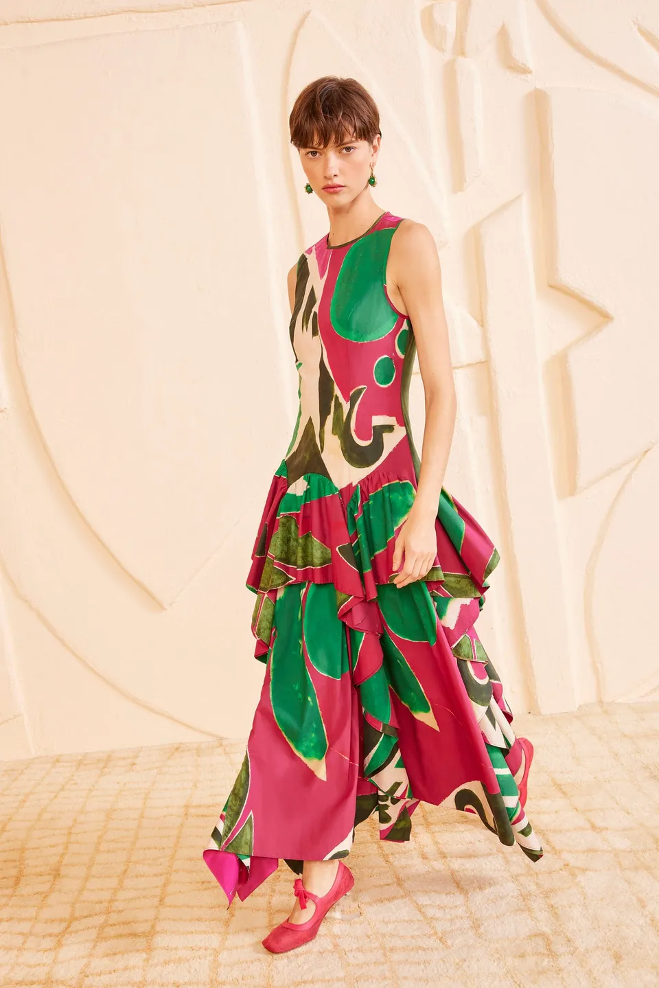 Ulla Johnson Mural Robe Maxi Palingenesis Multicolore Coton