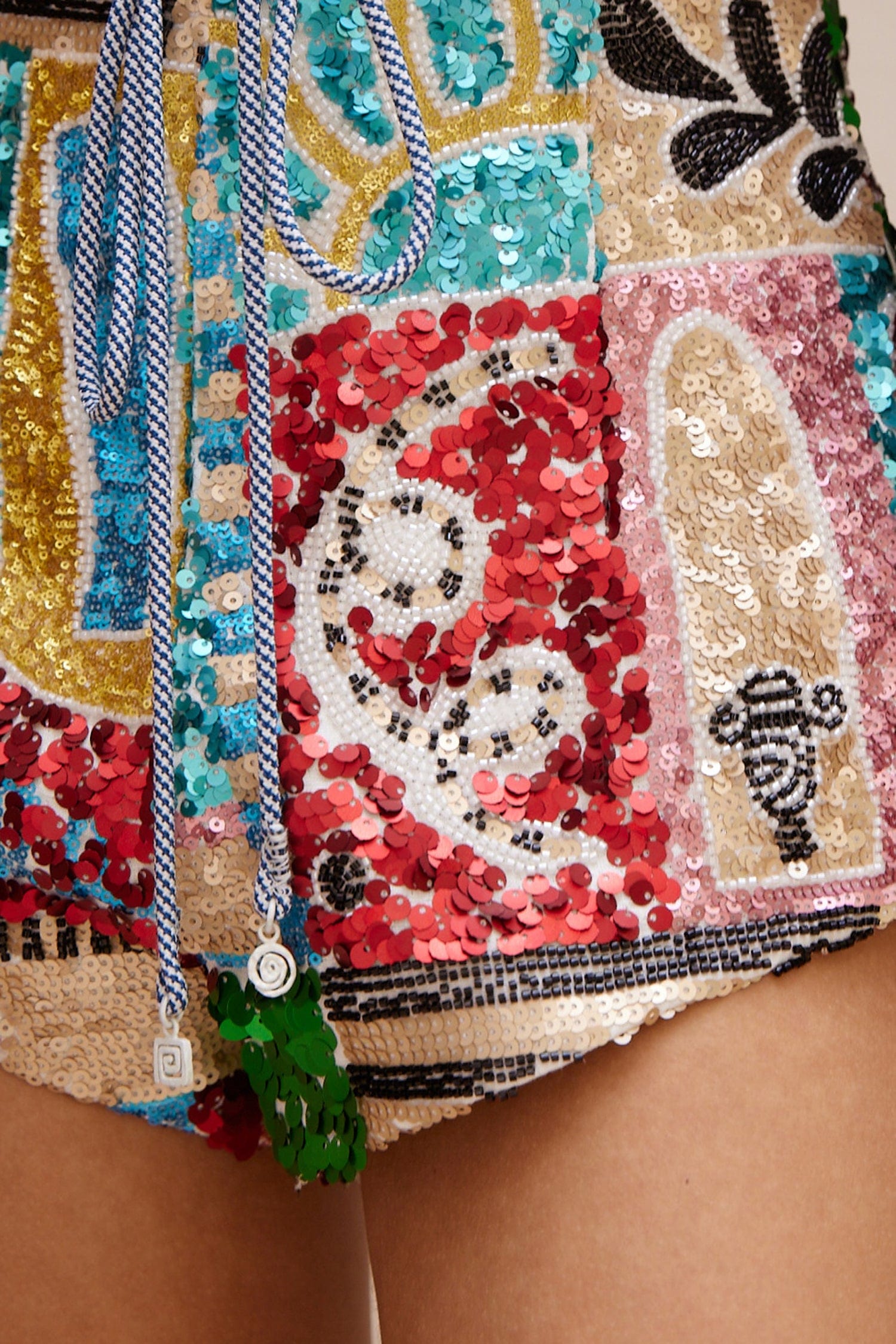 Alemais Jazz Embellished short lin taille haute