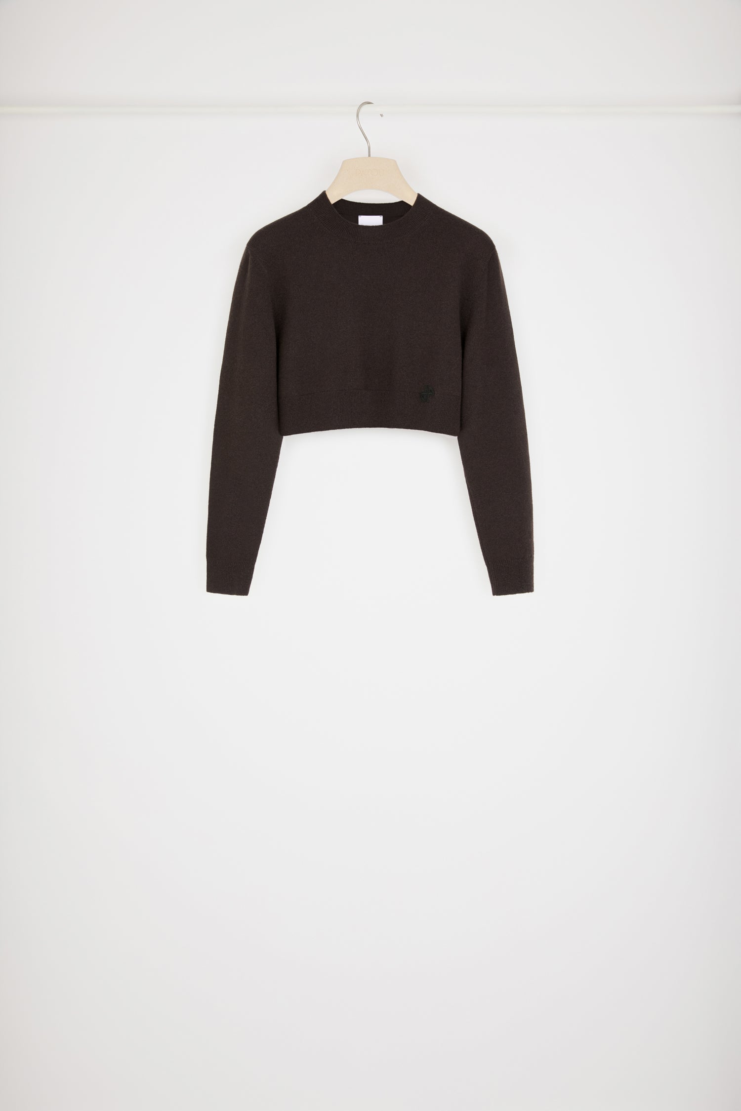 Patou Knitwear pull cropped KN0998041803B chocolat