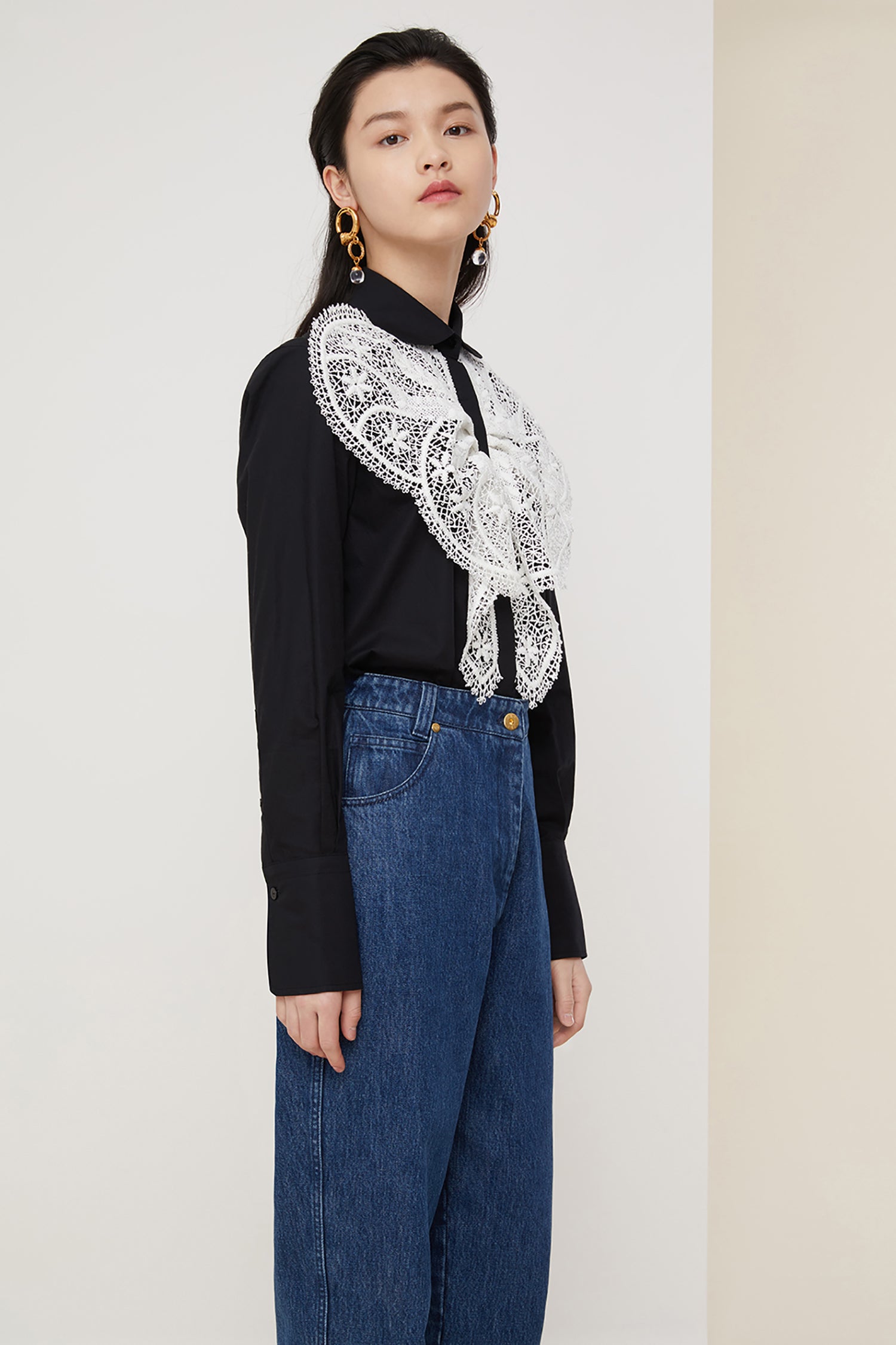 Patou A20JW0101002297G boucles perles laiton doré