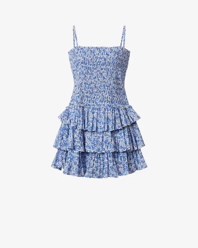Isabel Marant Robes Elodie robe bleue coton floral