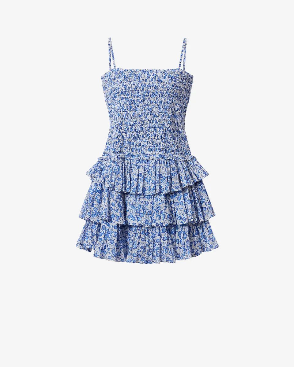 Isabel Marant Robes Elodie robe bleue coton floral