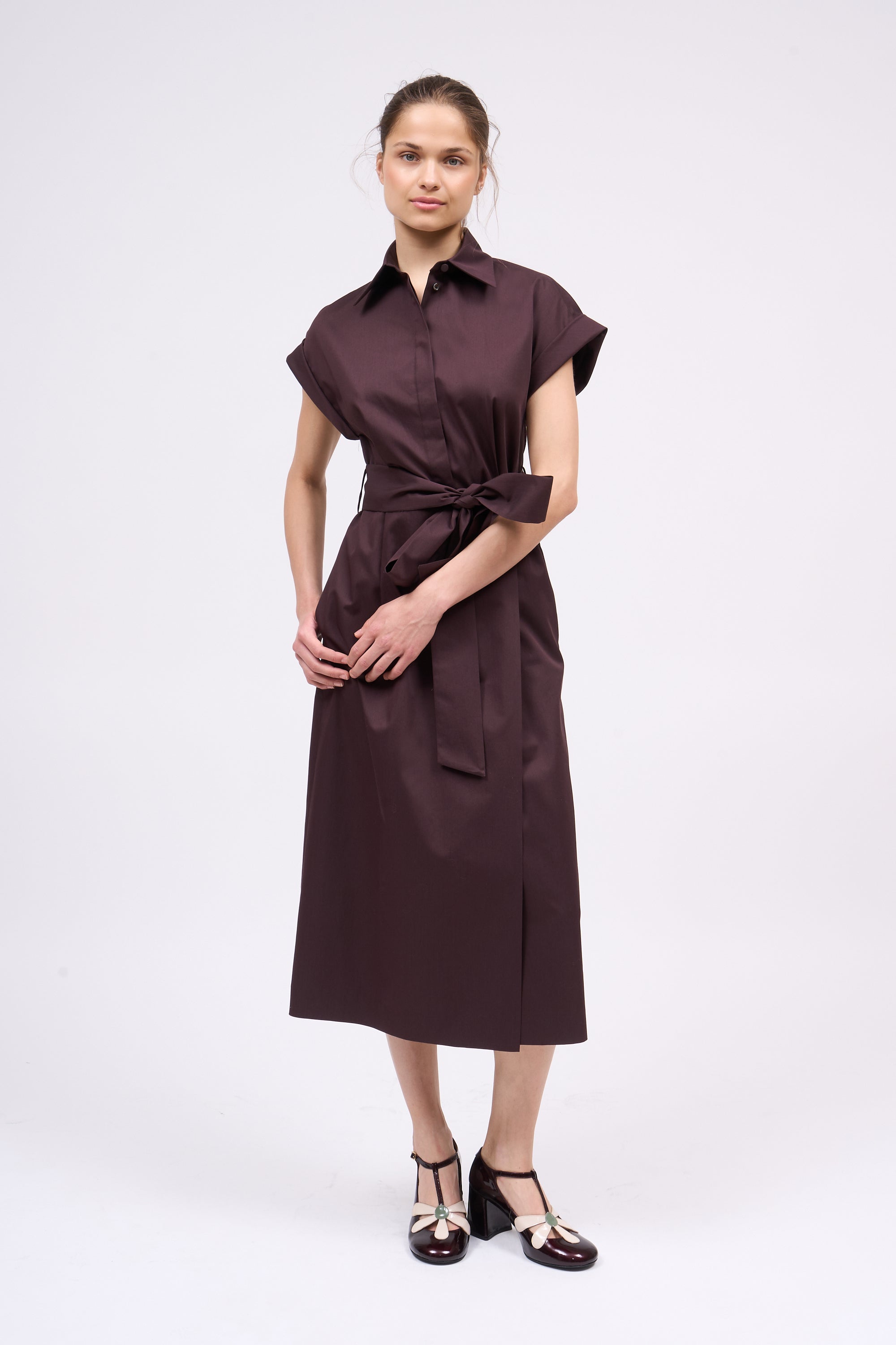Paul & Joe Isadora robe chemise midi Ebène 38
