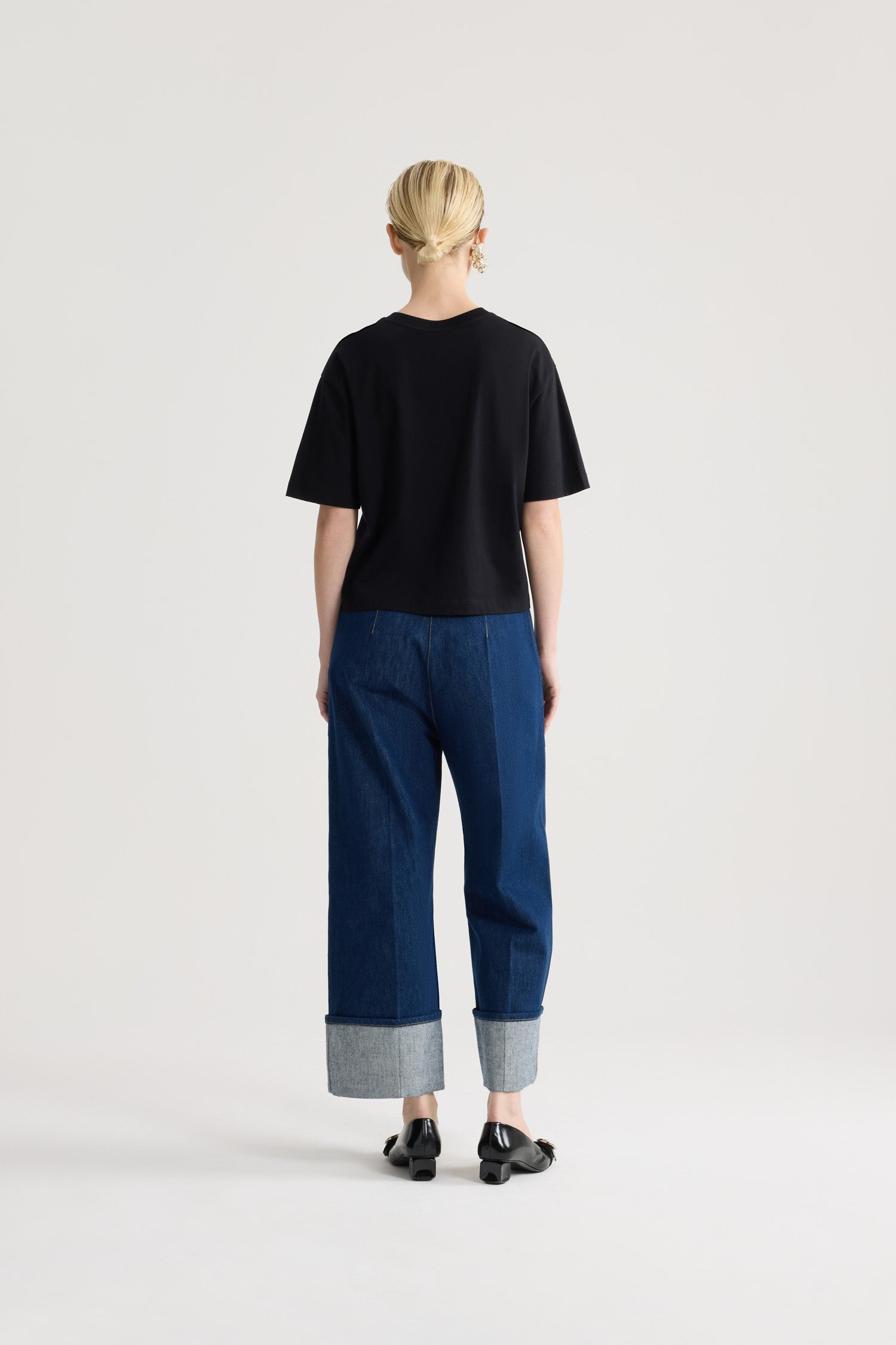 Patou JE214 polo t-shirt coton bio noir manches courtes