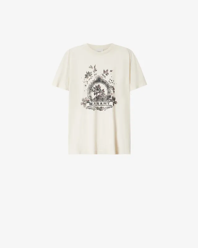 Isabel Marant Zewel t-shirt écru coton imprimé