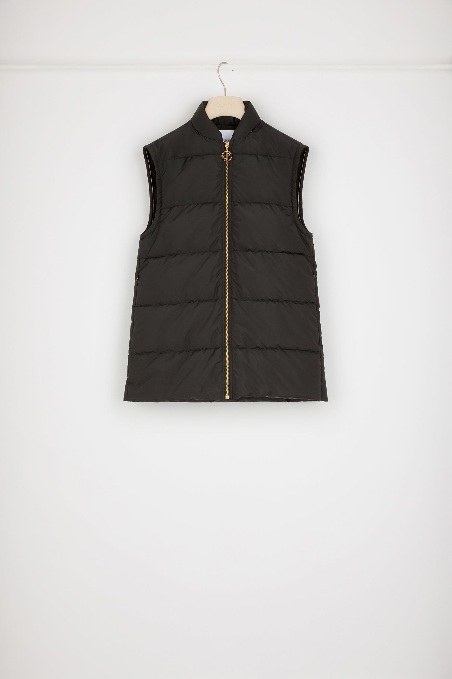 Patou OU015 parka doudoune noire manches amovibles