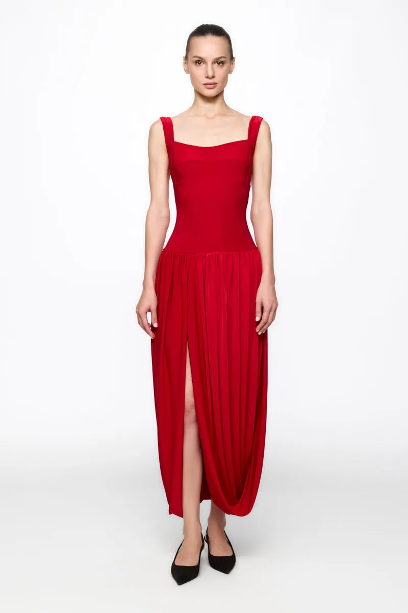 ATU Body Couture Corset robe midi rouge taille S jersey