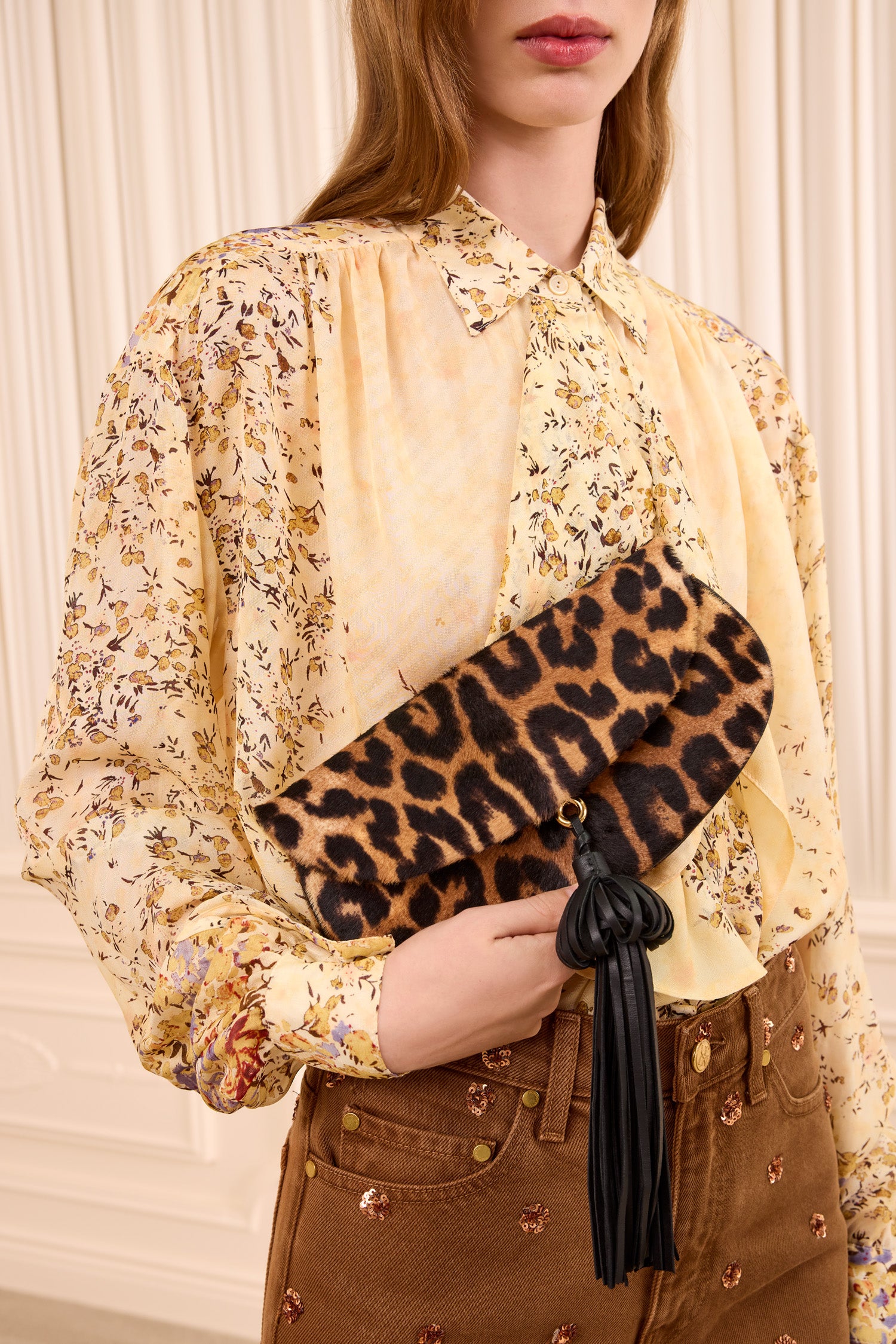 Ulla Johnson Paloma sac cuir Leopard
