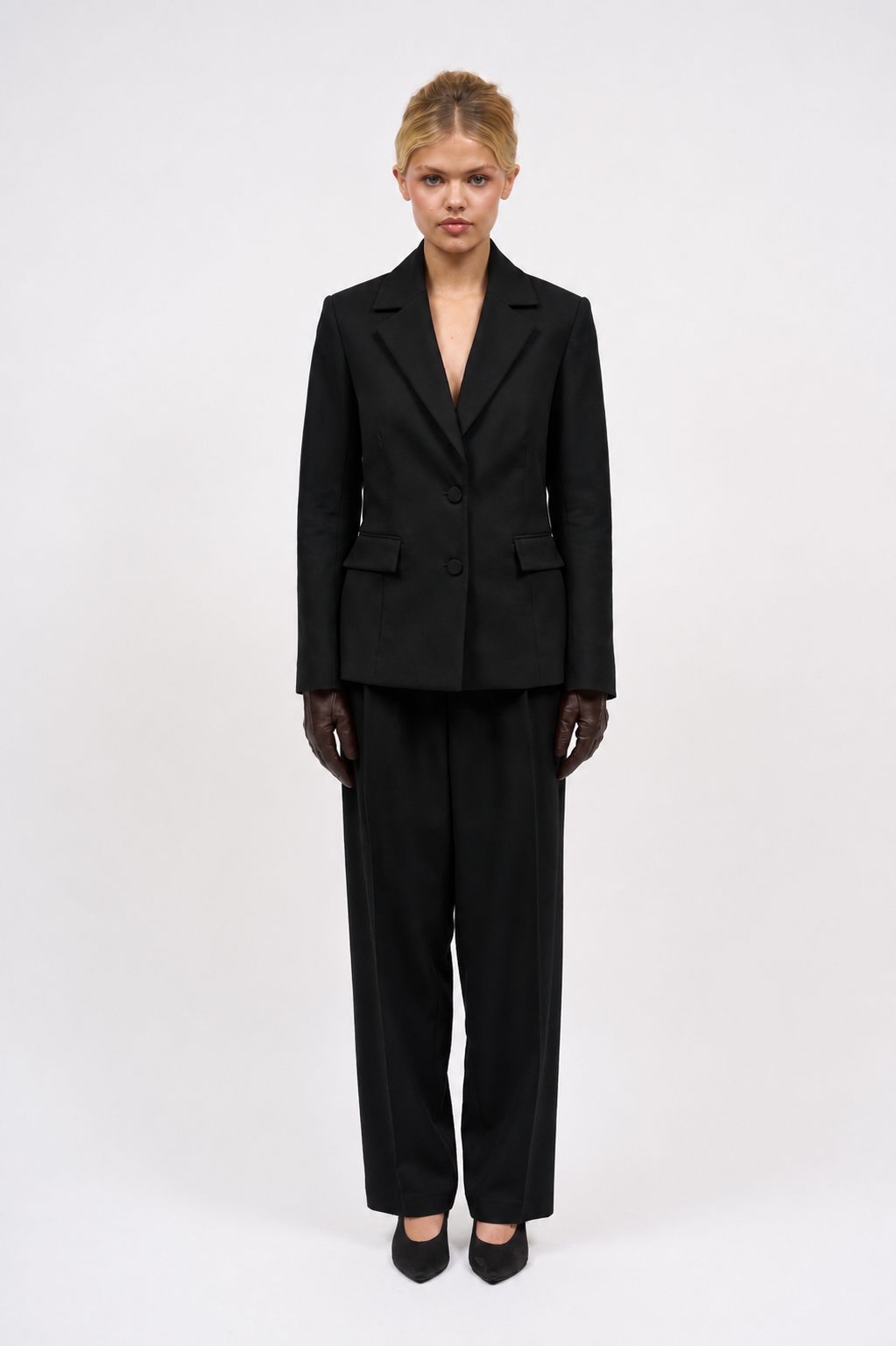 Paul & Joe Florin pantalon laine noir plis