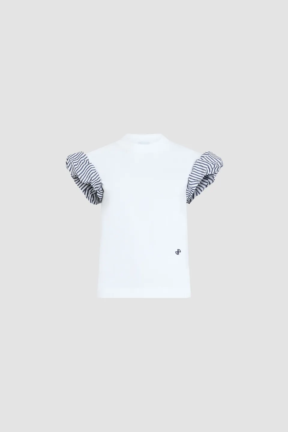 Patou JE225 t-shirt blanc coton bio manches faille