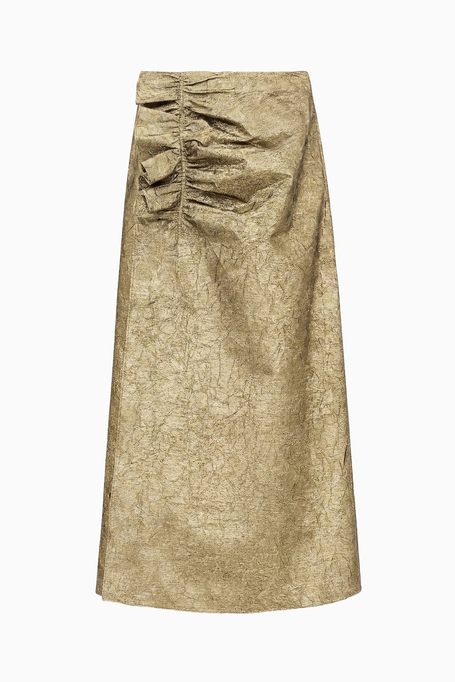 Ulla Johnson Ellis PF260308 jupe midi Light Gold taffeta