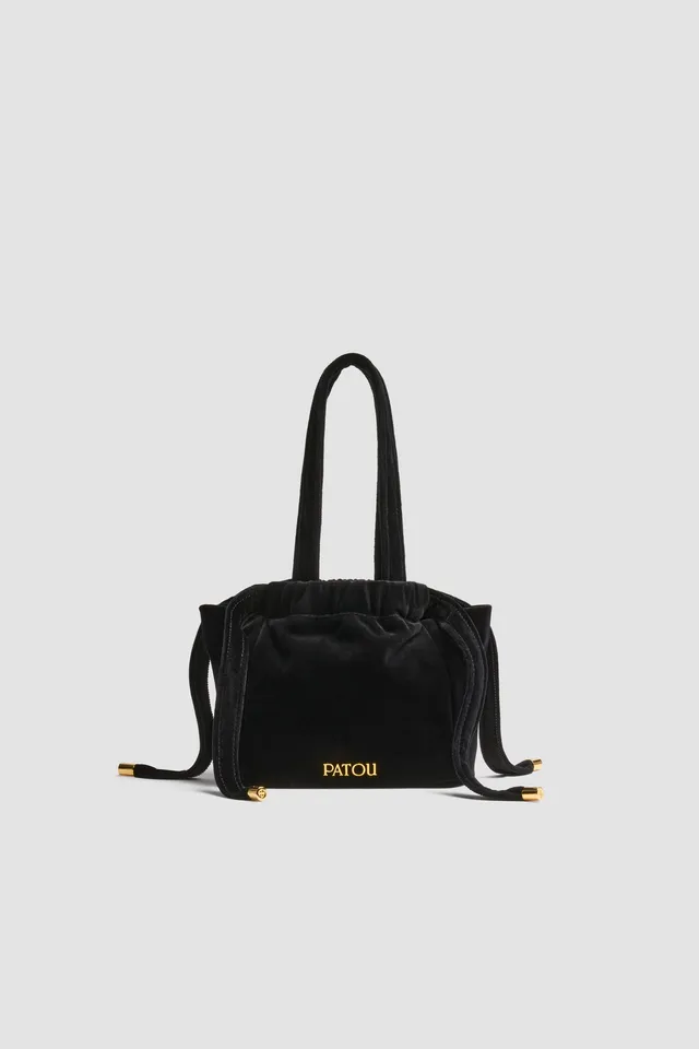 Patou H25AC0740170999B pochette velours coton noir TU