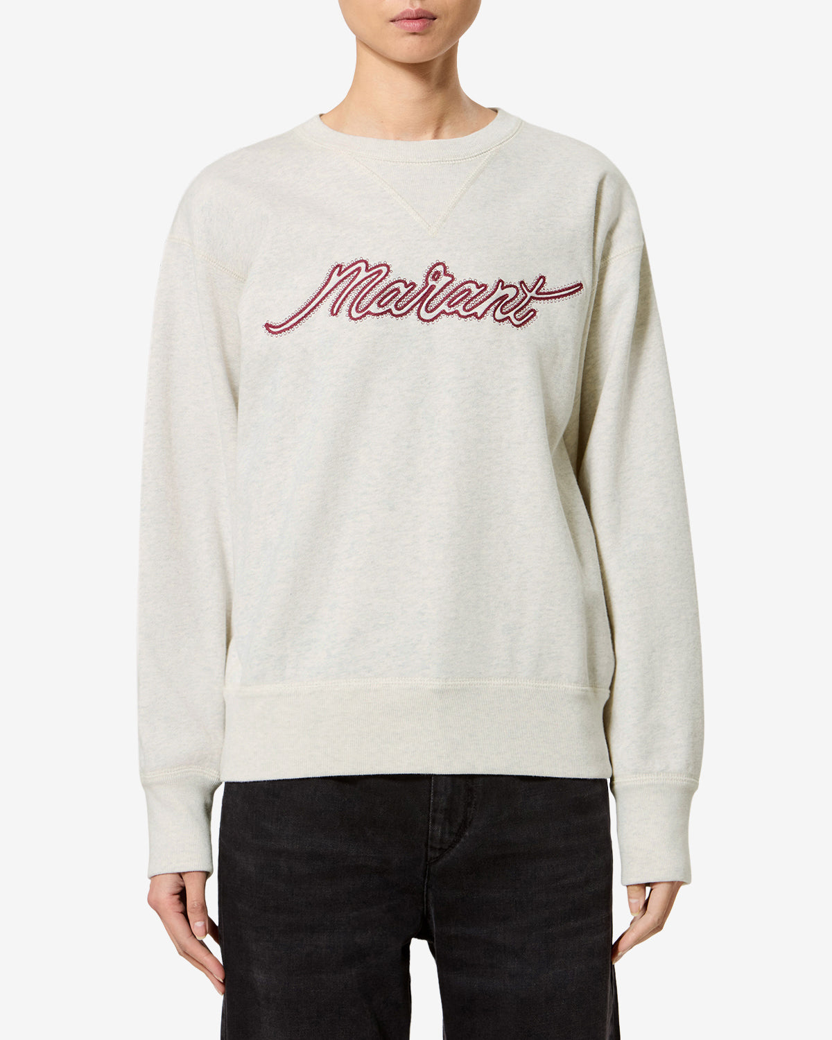 Isabel Marant Rise sweatshirt écru coton brodé