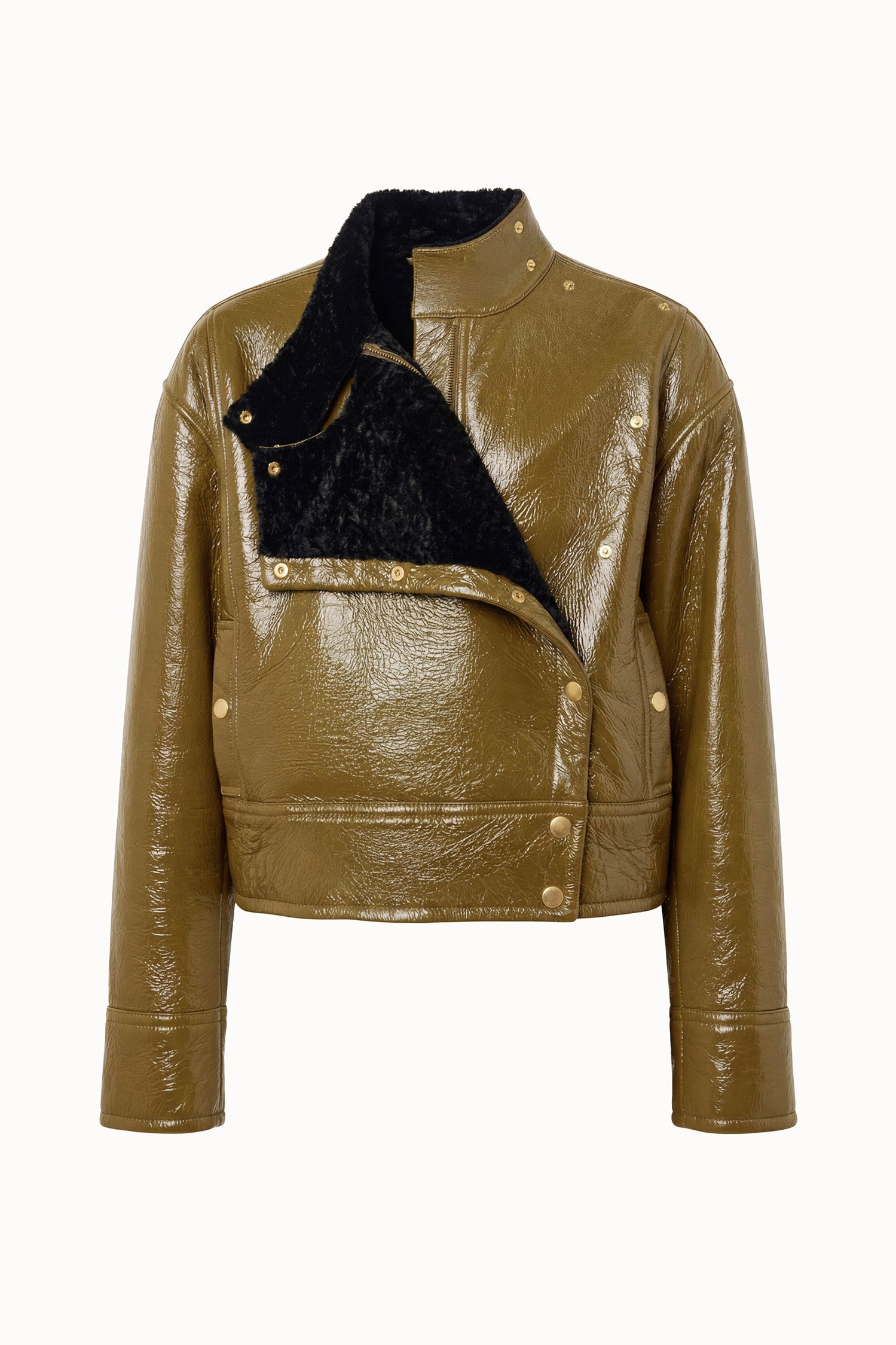 Ulla Johnson Honora Veste cuir Lichen agneau