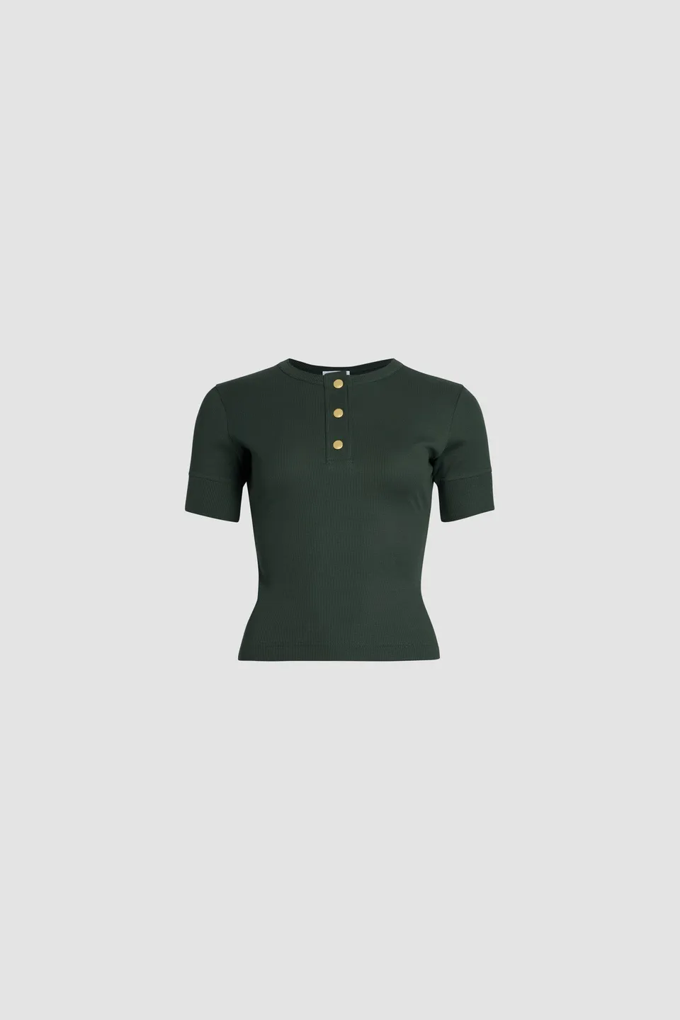 Patou Henley JE132 top coton bio kaki cintré
