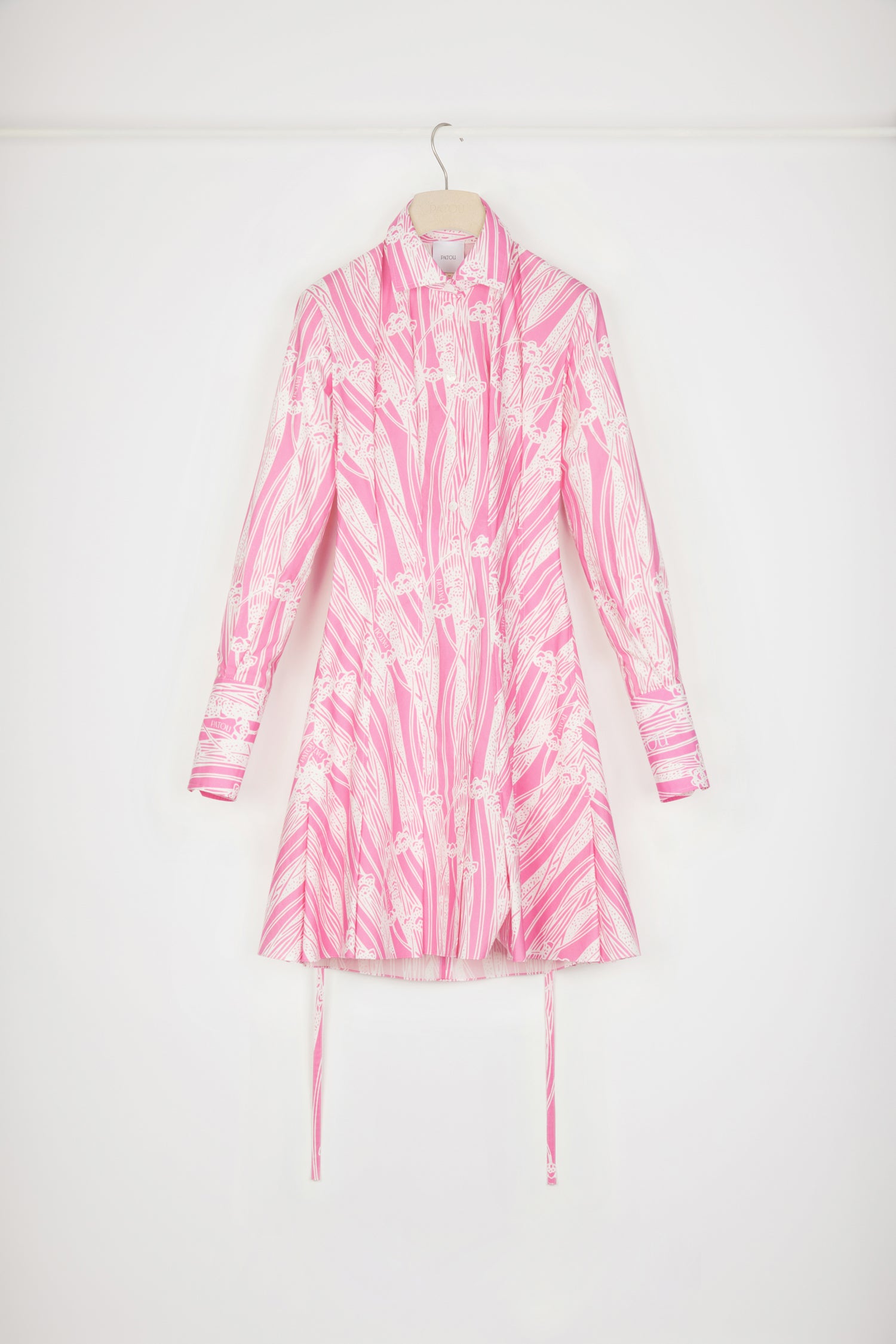 Patou P23DR10601195054 robe chemise rose imprimé
