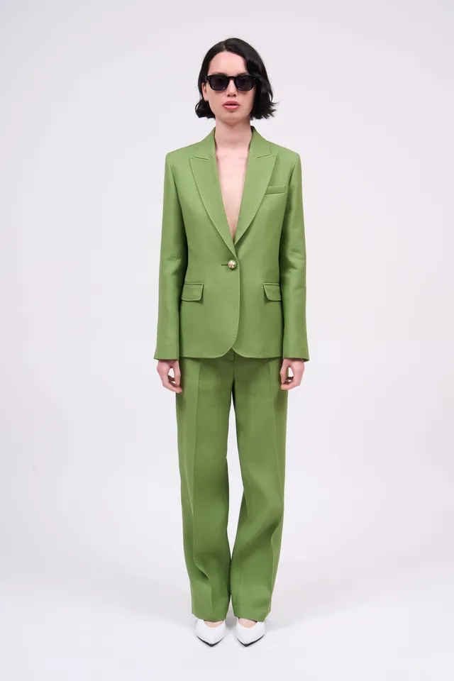 Paul & Joe Zaza veste tailleur laine soie vert