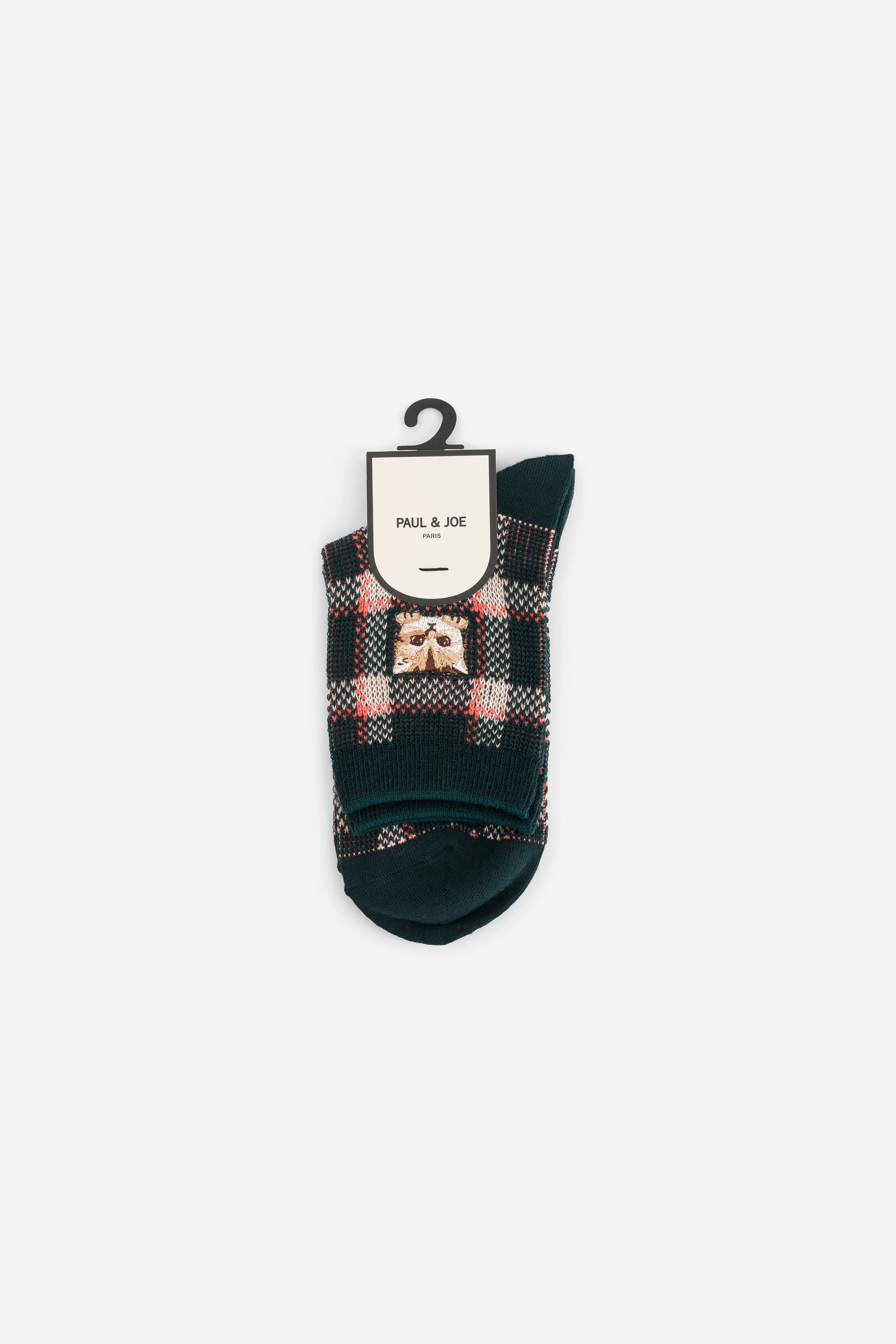 Paul & Joe Chaussettes Nounette Prince Galles vert 36-39