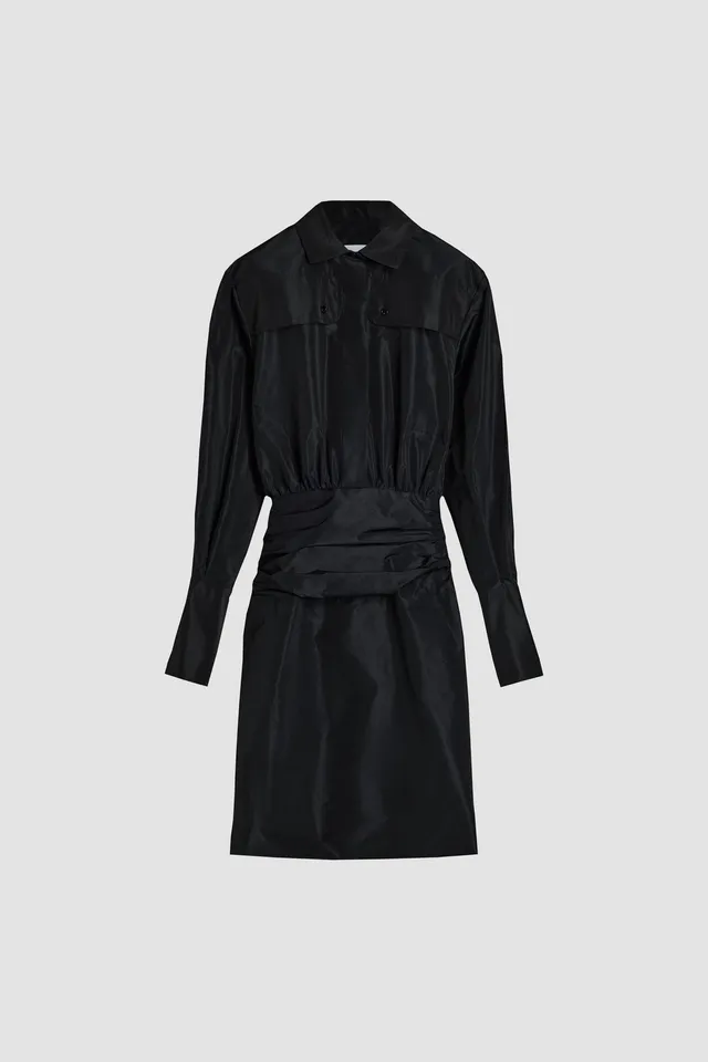 Patou DR155 robe noire safari en faille recyclée
