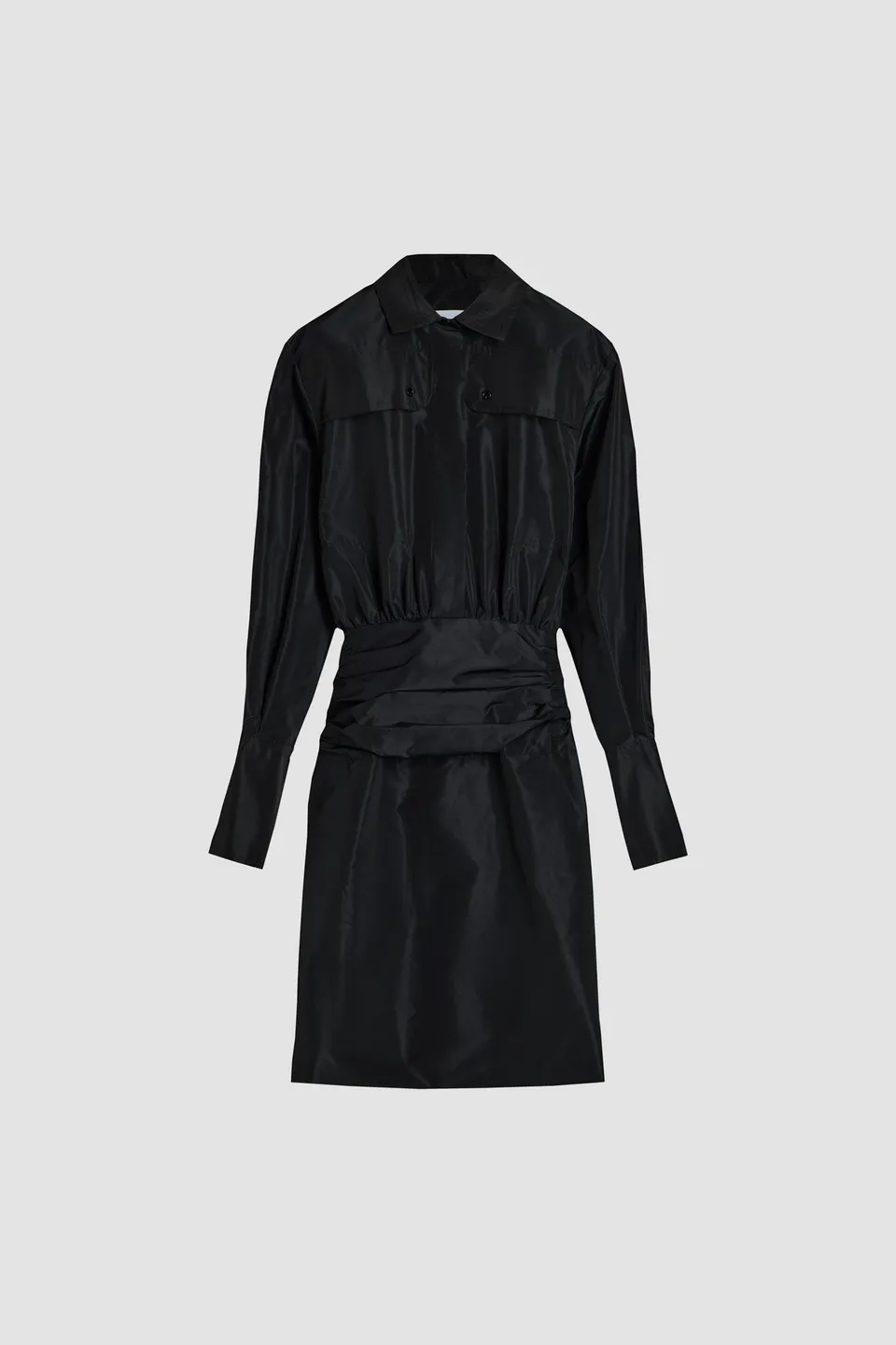 Patou DR155 robe noire safari en faille recyclée