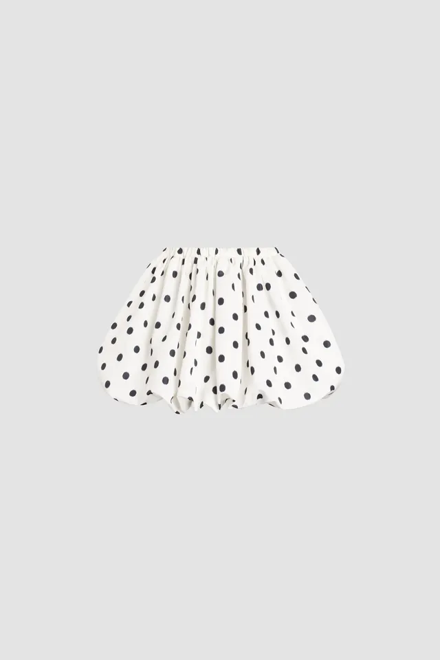 Patou Skirts P26SK11002455964 Mini jupe blanche pois faille