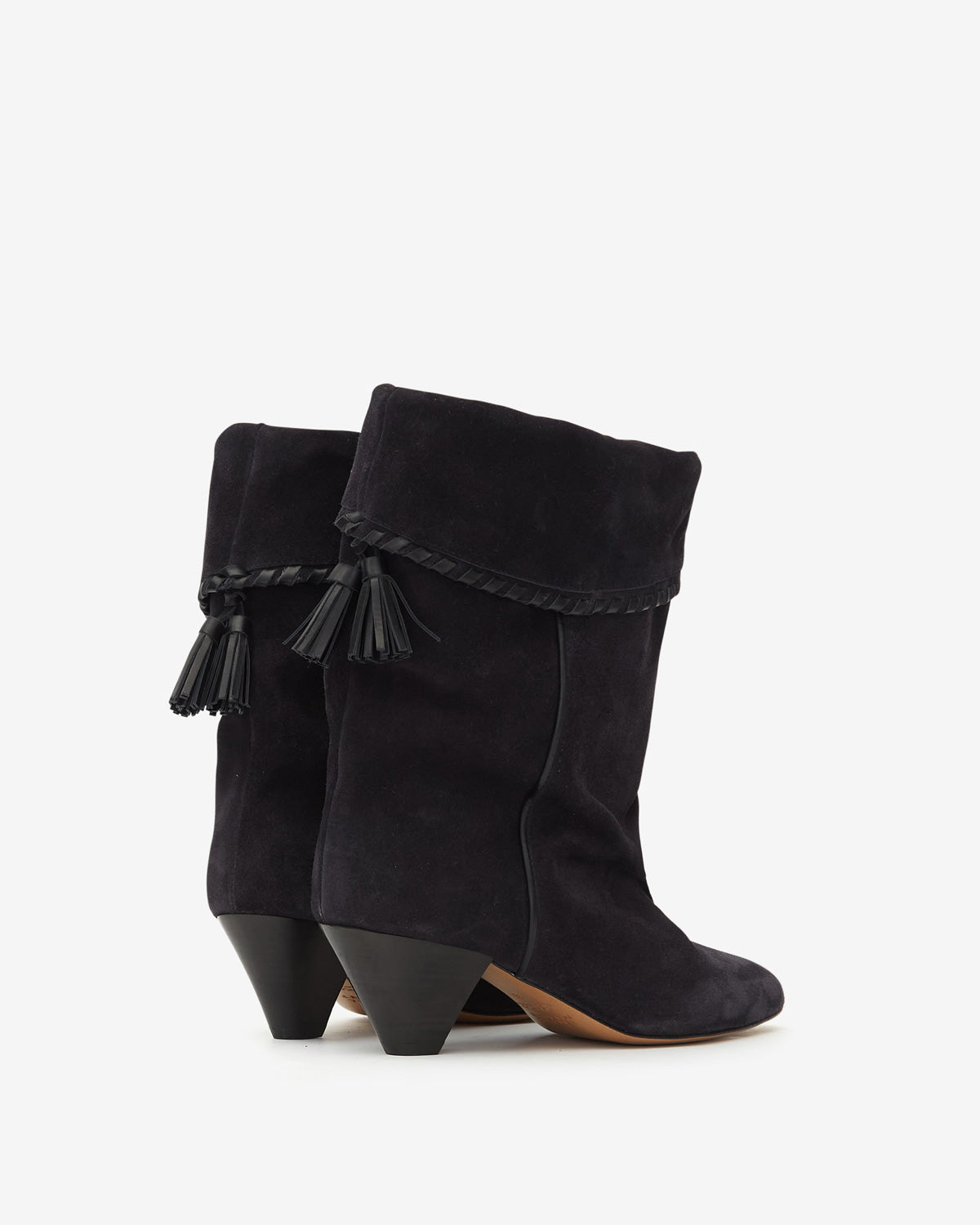 Isabel Marant Dalby BO0188FB boots cuir noir délavé